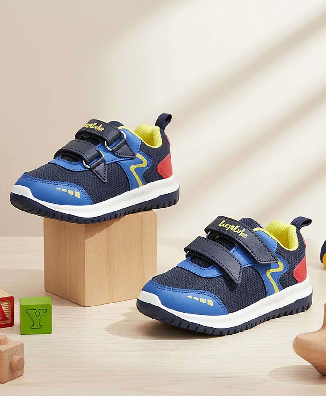 LIBERTY Colour Blocked Velcro Closure Shoes - Navy Blue-picture-39