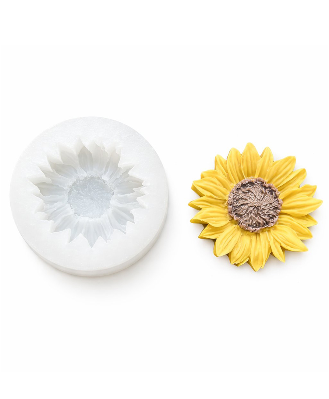 iKalaa® 3D Sunflower mold silicone for Candle Making, Cake decoration, Resin Mold, Reusable Candle Mold, Aromatherapy Gypsum,Home Decoration (1pc)-image-6