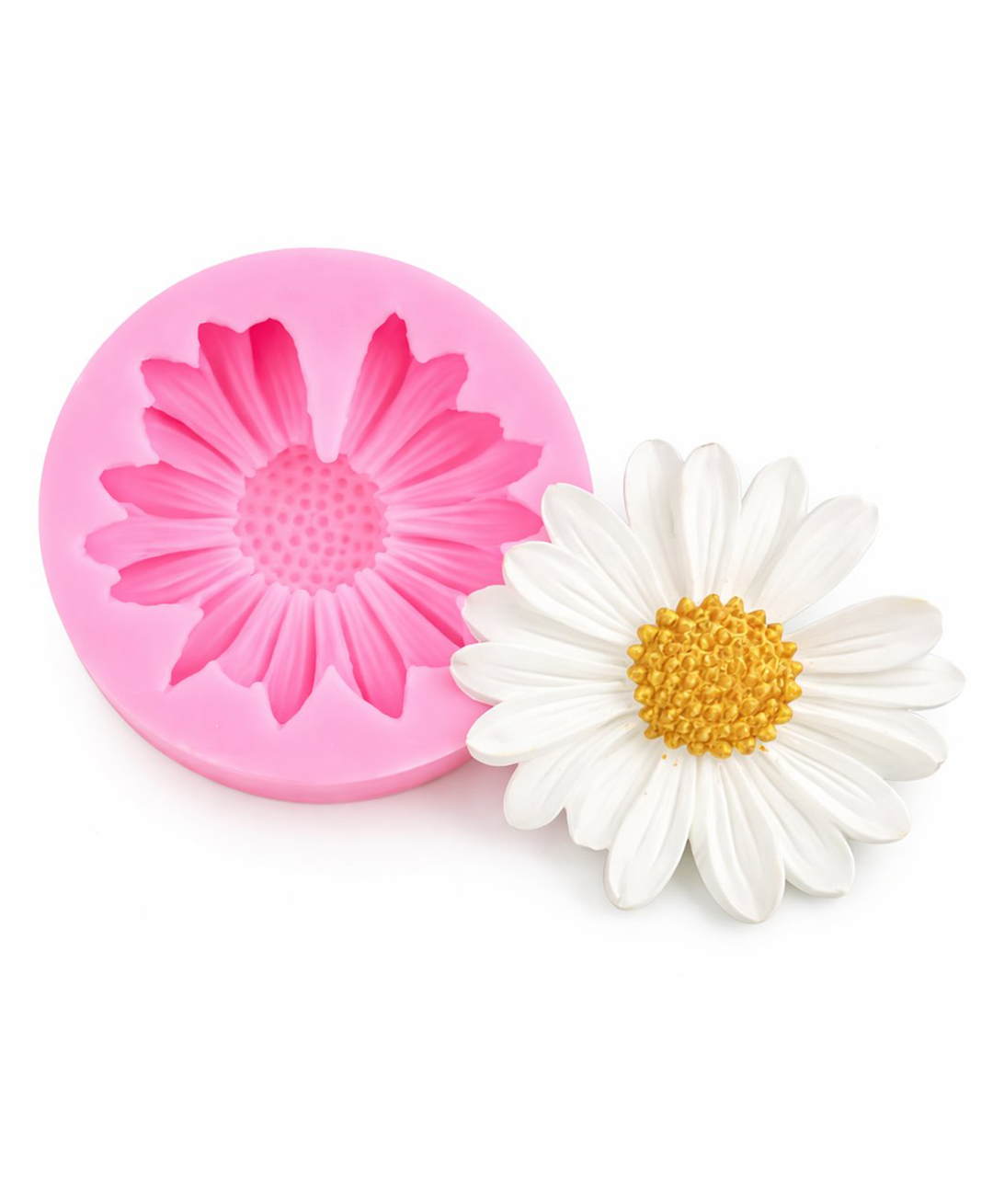 iKalaa® Yellow Daisy Silicone Mold for Candles, Cakes & Chocolates Decoration | Reusable Flexible Flower Mold for Candle Decoration-image-27
