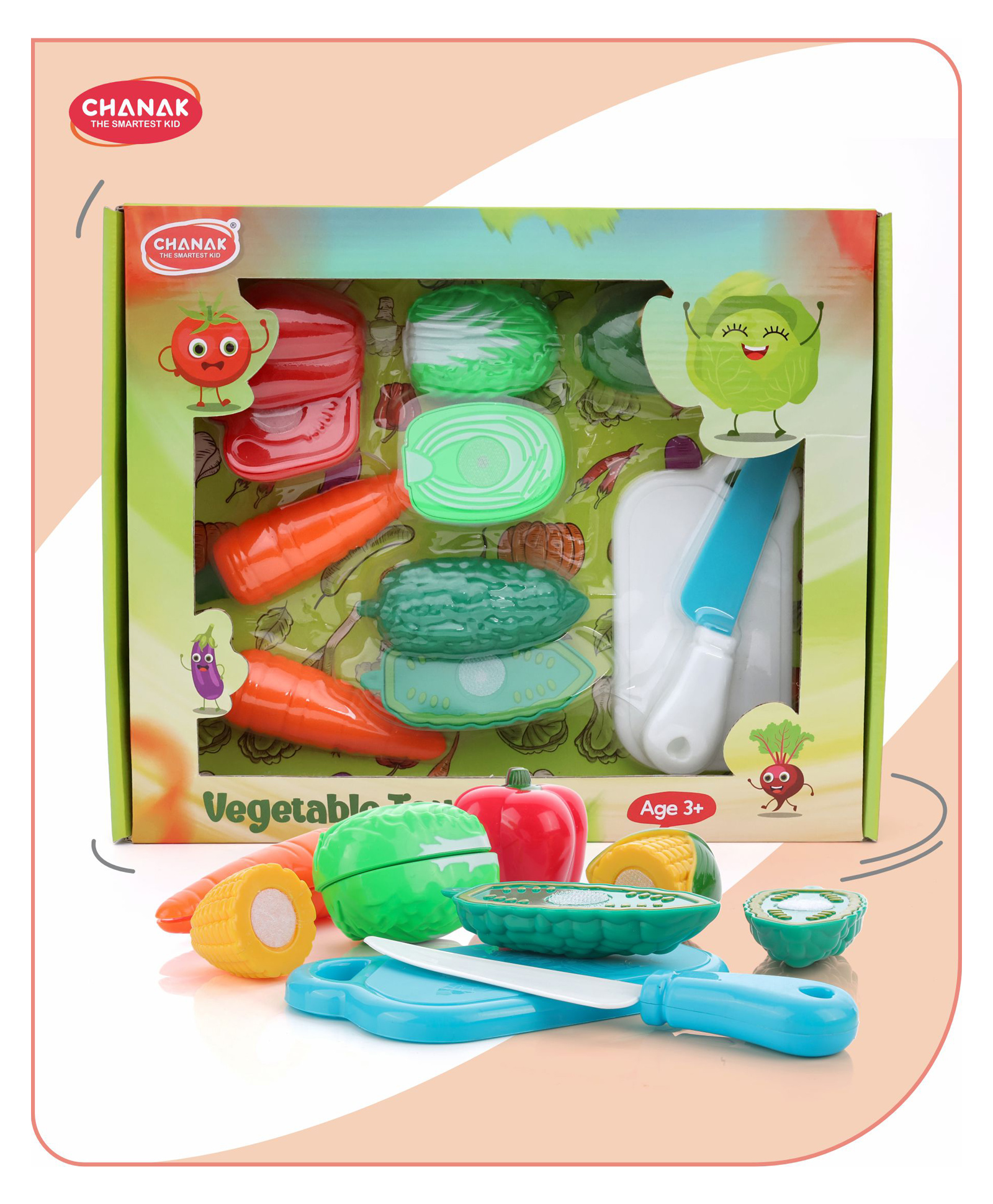Aditi Toys Vegetable Cutting Set for Kids, Plastic Vegetable Cutting Set with Knife & Board-picture-28