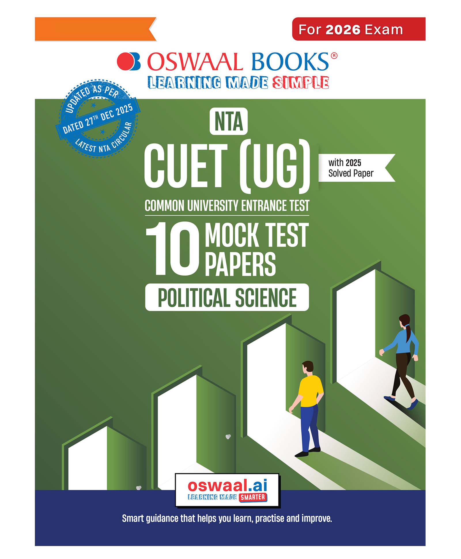 OSWAAL BOOKS NTA CUET (UG) 10 Mock Test Papers Political Science For 2026 Exam (Section II) (as per latest 27 Dec., notification) | 500+ MCQs | Includes 2025 Paper- fully solved | With Oswaal AI-image-42