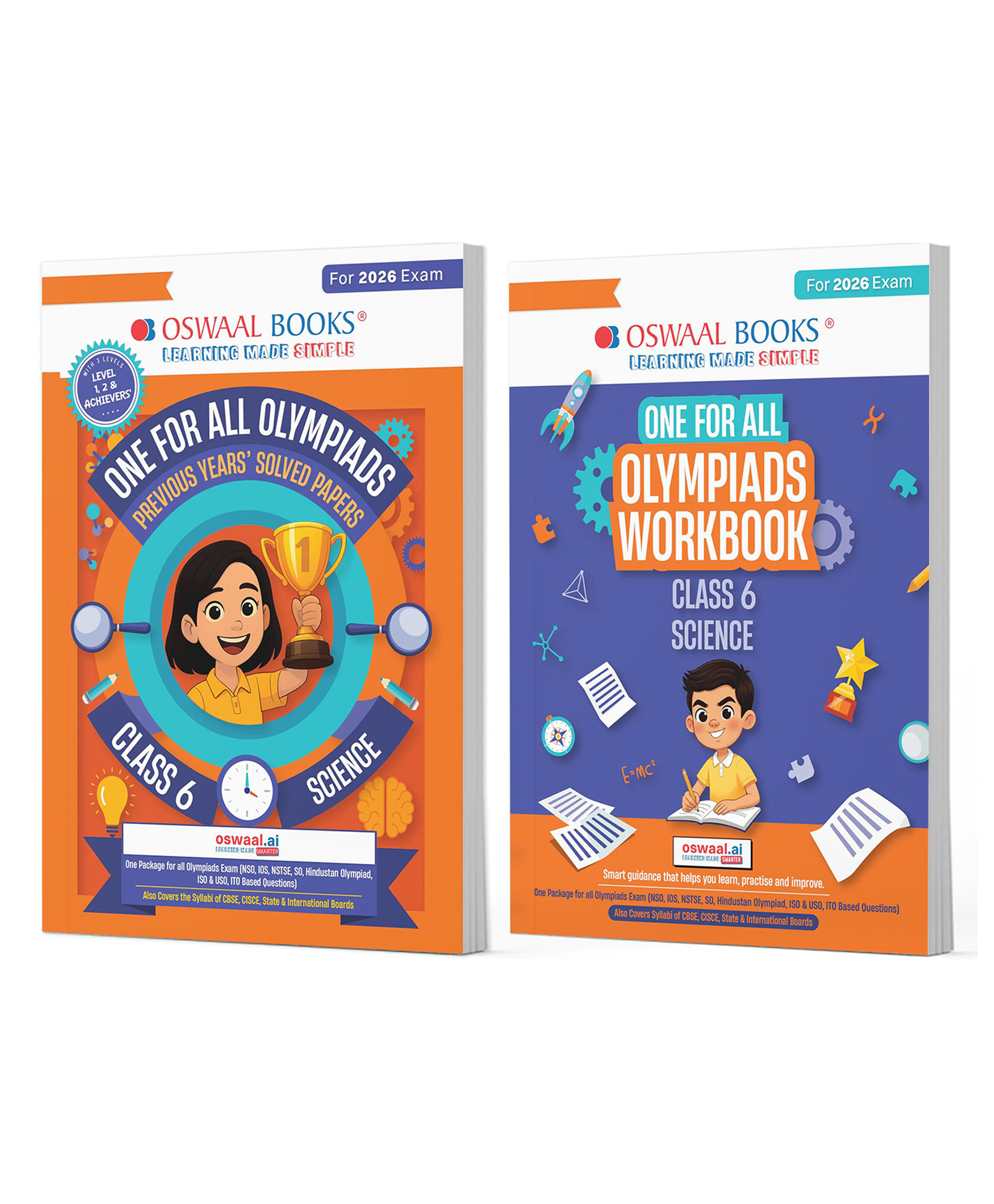 OSWAAL BOOKS One For All Olympiads Class 6 Science Prep-Guide | Chapter-wise Previous Years' Solved Papers+ Workbook (Set of 2 Books) | Questions for SOF NSO & Other Olympiad Exams 2026-image-3