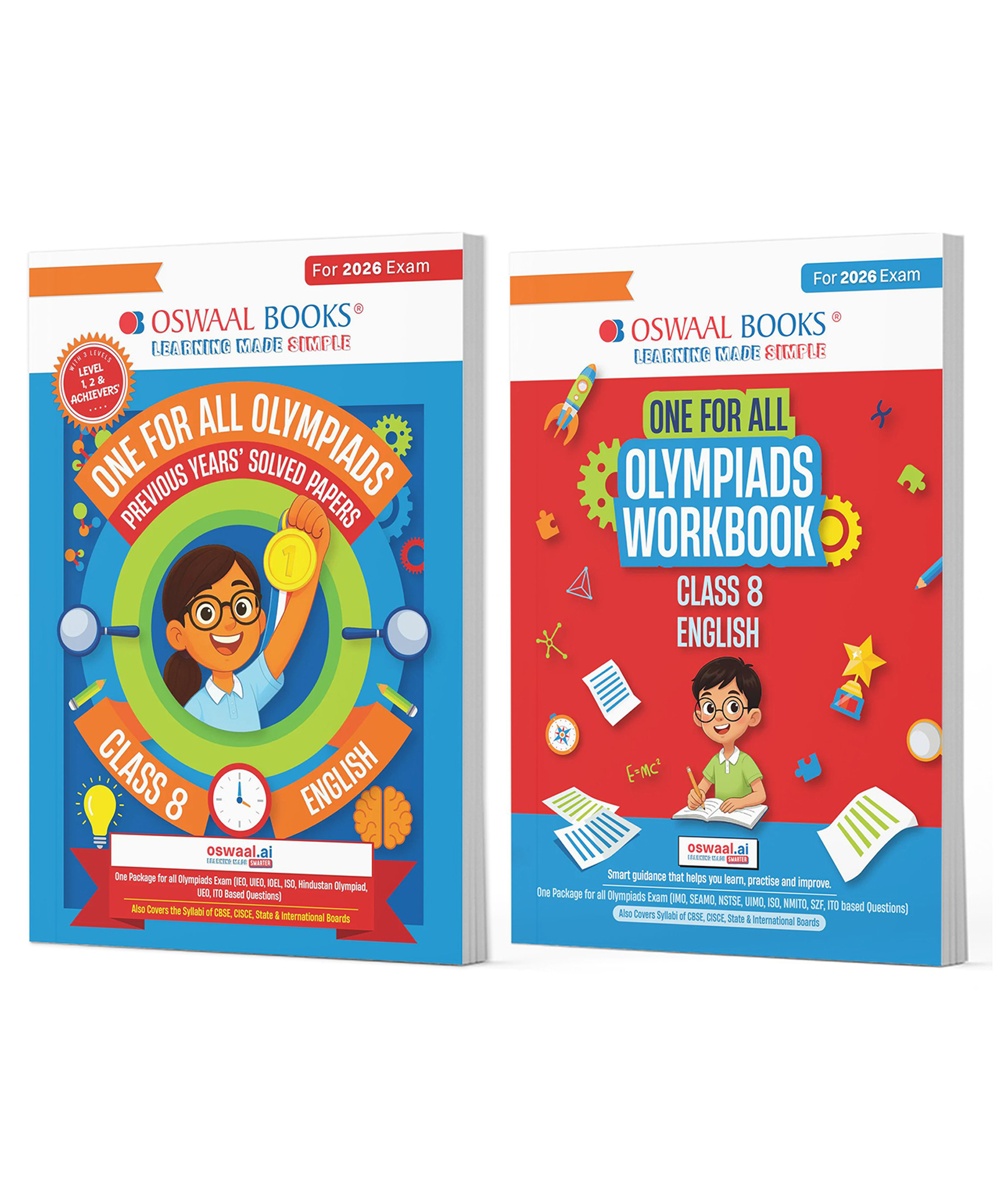 OSWAAL BOOKS One For All Olympiads Class 8 English Prep-Guide, Chapter-wise Previous Years' Solved Papers + Workbook (Set of 2 Books) | Questions for SOF IEO & Other Olympiad Exams 2026-image-8