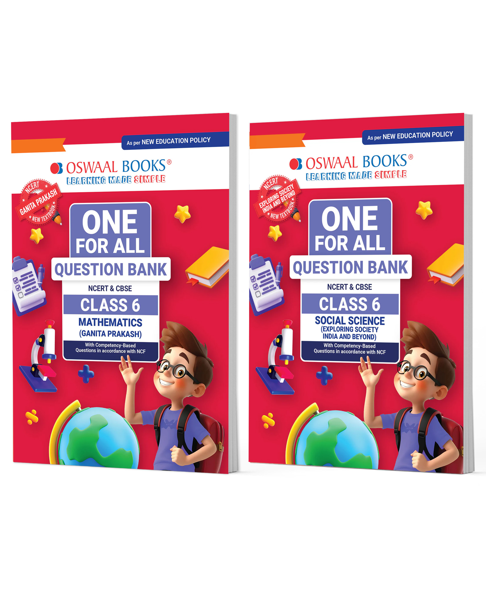 OSWAAL BOOKS One For All Question Banks NCERT & CBSE Class 6 (Set of 2 Books) Mathematics & Social Science (For Latest Exam)-image-14