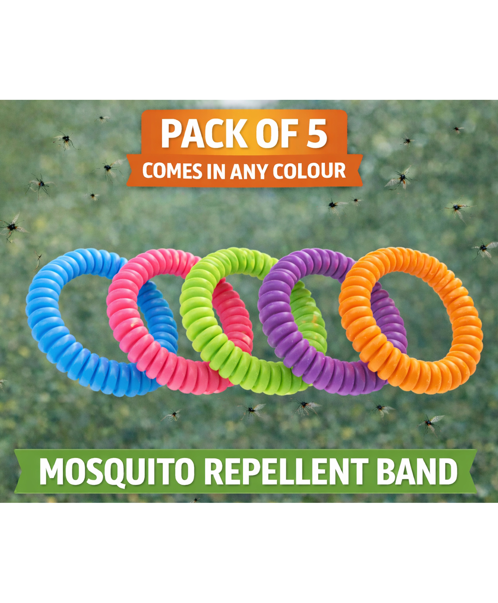 Badal Kidz Mosquito Repellent Band ,Child Friendly, Plant Based Formula, Free Size- Multicolour (Pack of 5)-image-36
