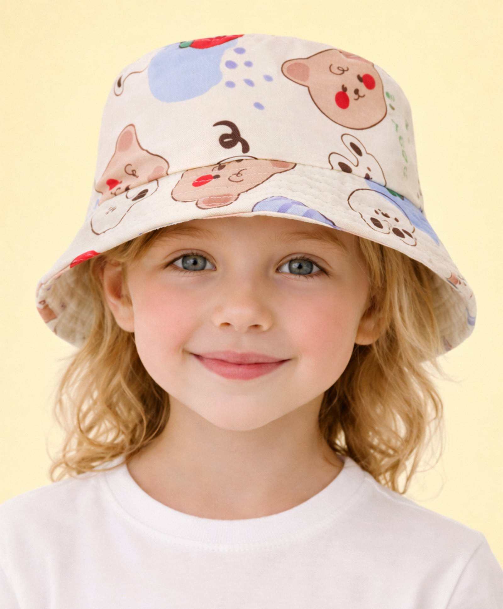 Vritraz Cotton Woven Animal Printed Bucket Hat - Beige - Circumference - 52 - 56 Cm-picture-18