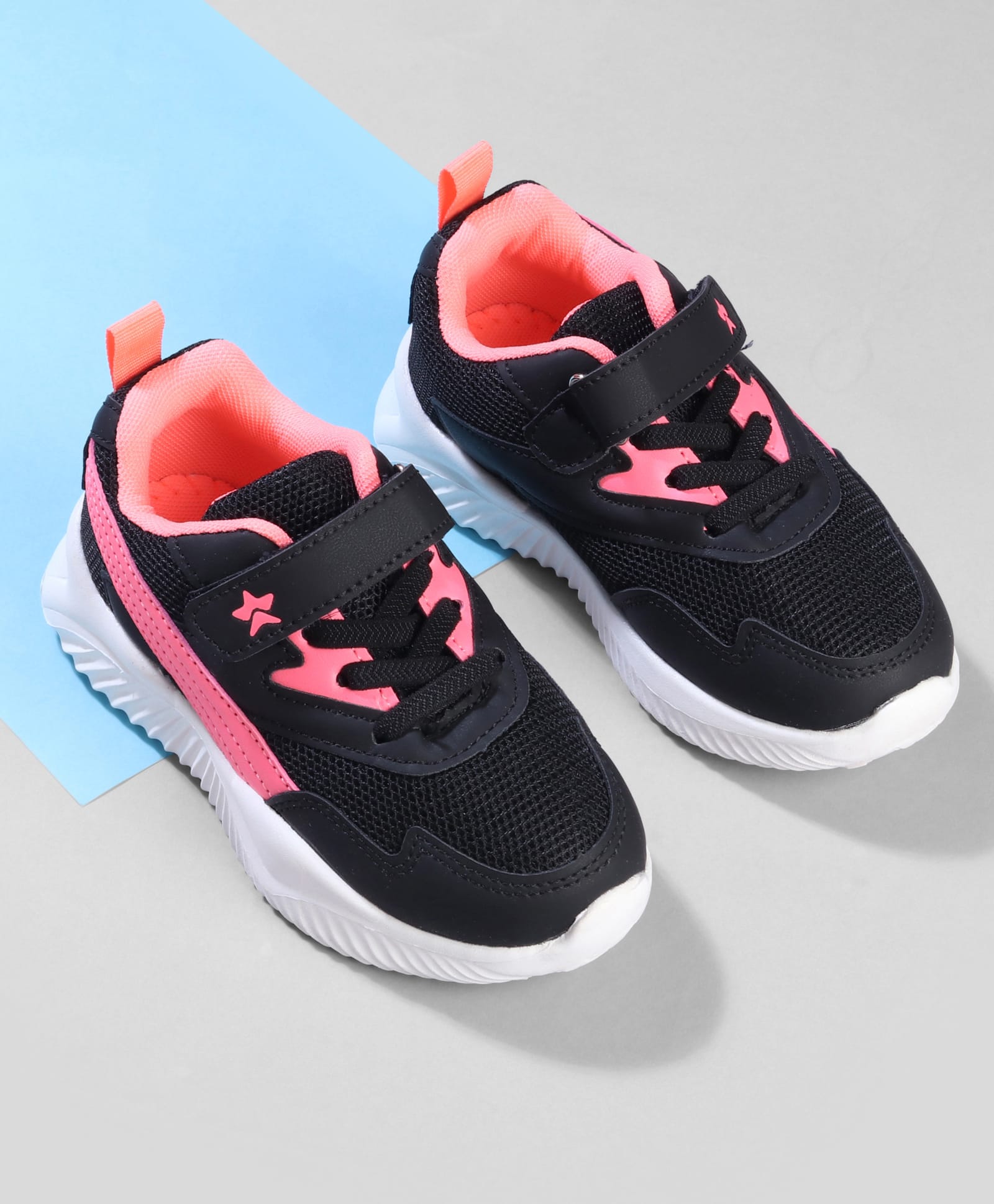 Cute Walk by Babyhug Velcro Closure Sneaker with Stripe - Black-image-37