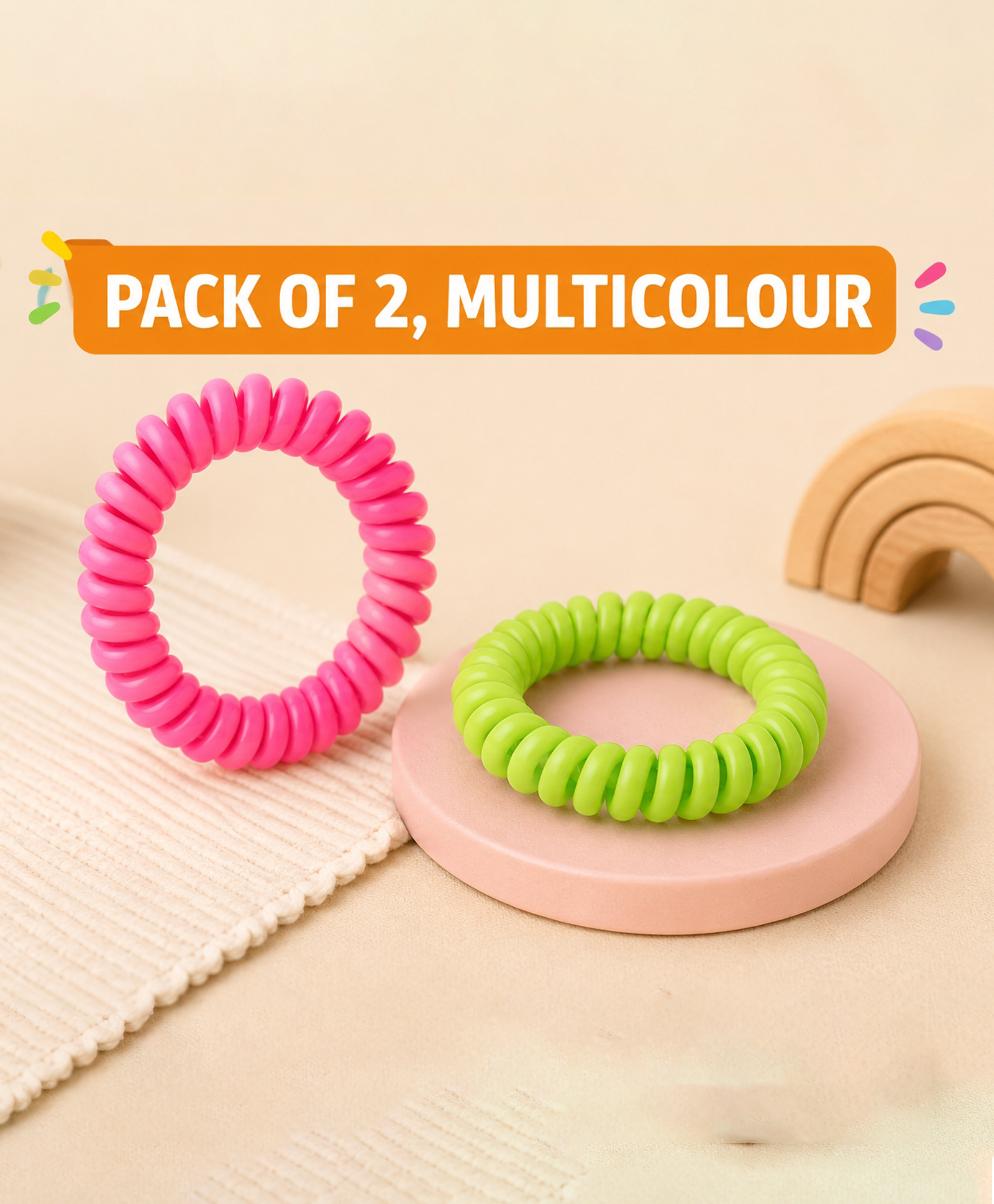 Totilo Mosquito Repellent Band ,Child Friendly, Plant Based Formula, Free Size- Multicolour (Pack of 2)-image-29