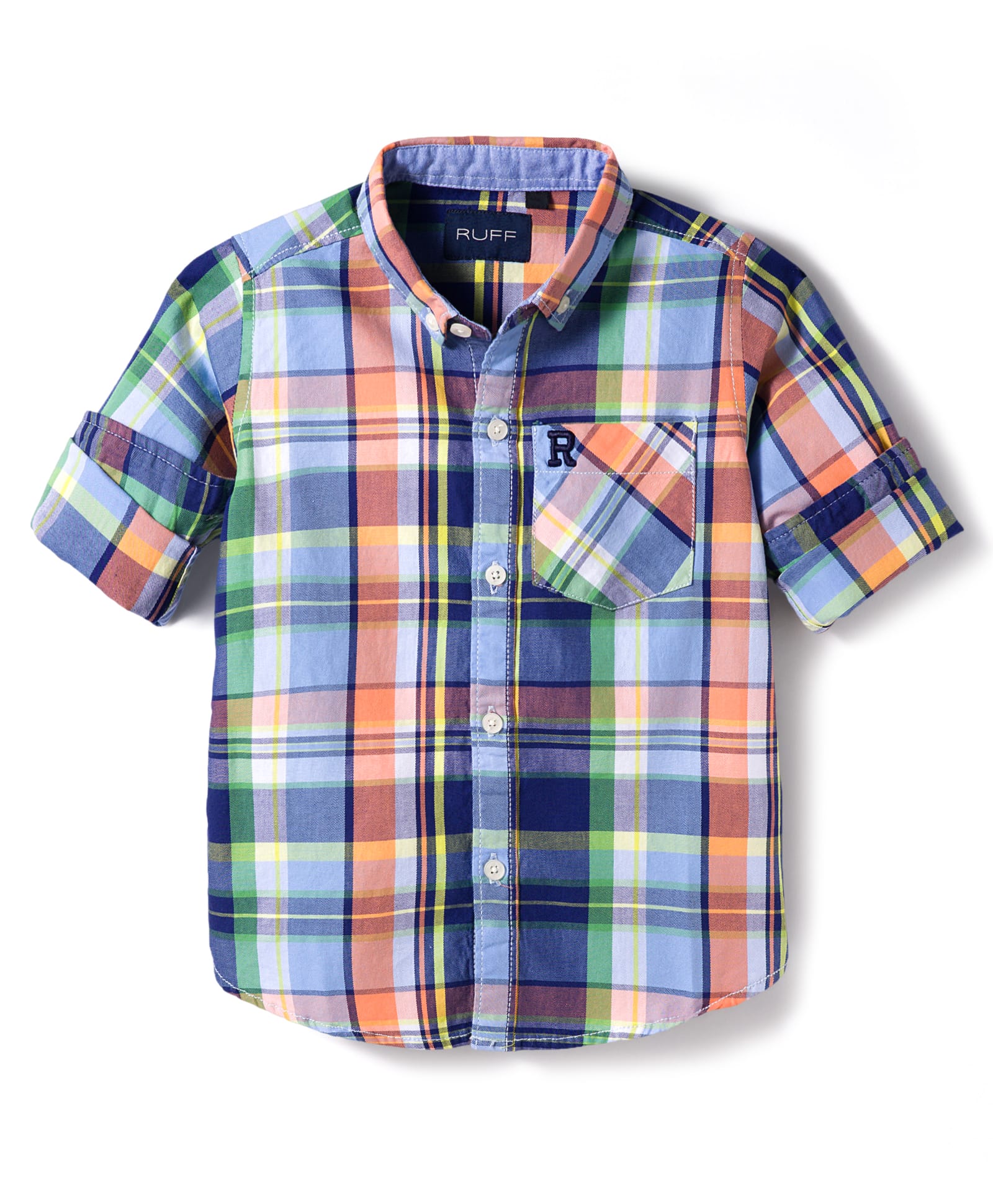 Ruff Twill Woven Full Sleeves Checks Shirt - Blue-picture-32