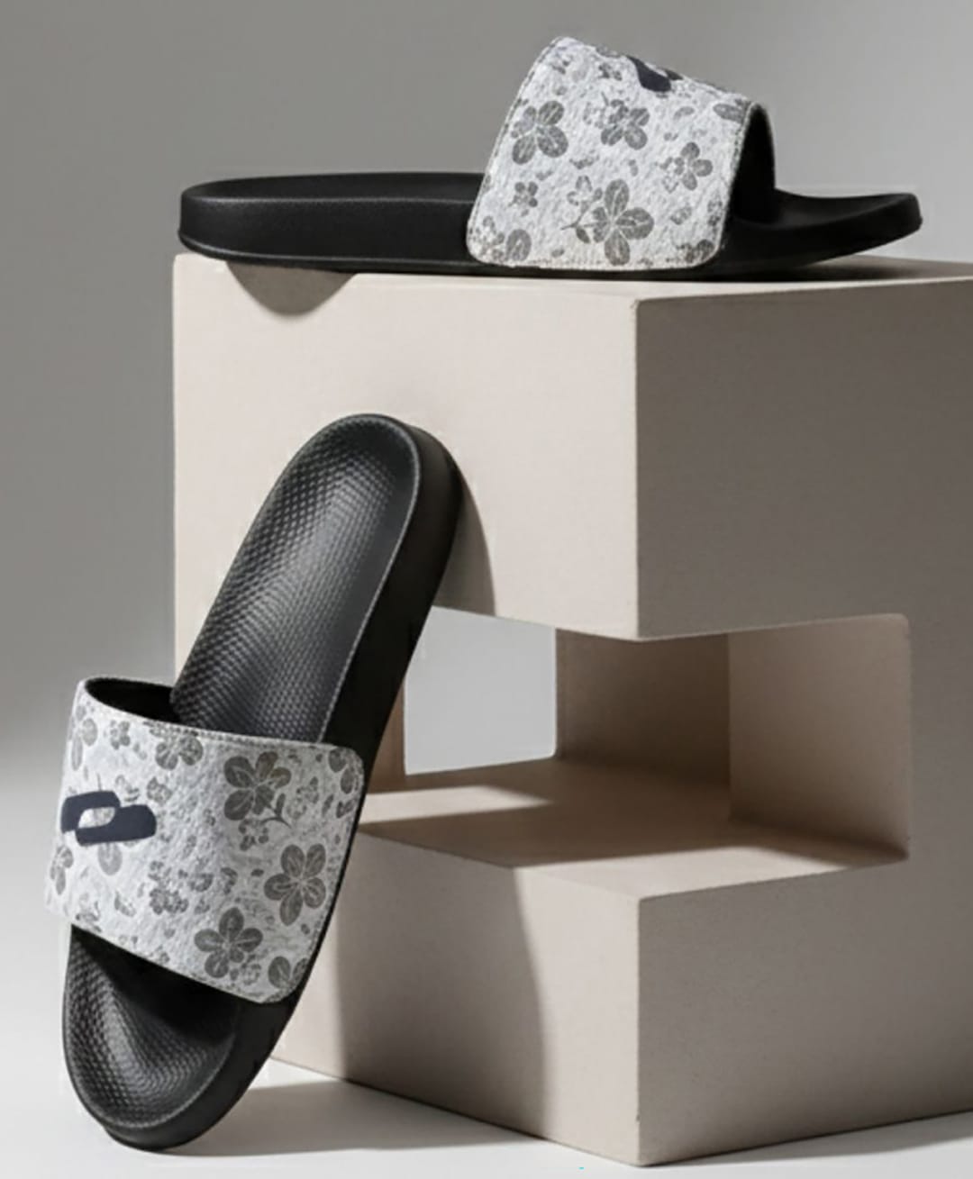 TRASE Floral Designed Flip Flops - Black-picture-27