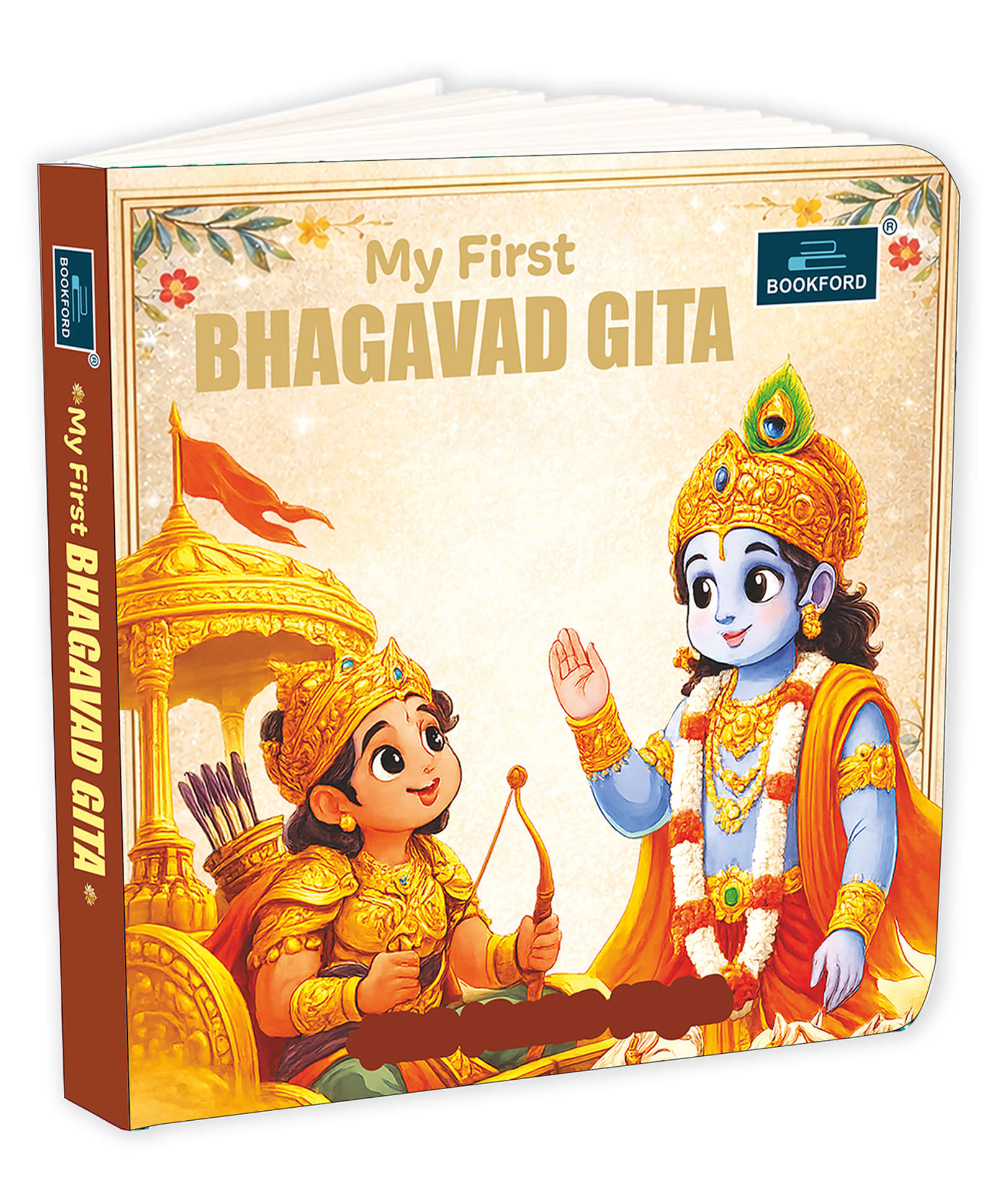 bookford publications My First Bhagavad Gita Board Book for Kids | Simple illustrated Bhagavad Gita in Hindi, Sanskrit and English for Daily Living - Ages 3+ Years-picture-18