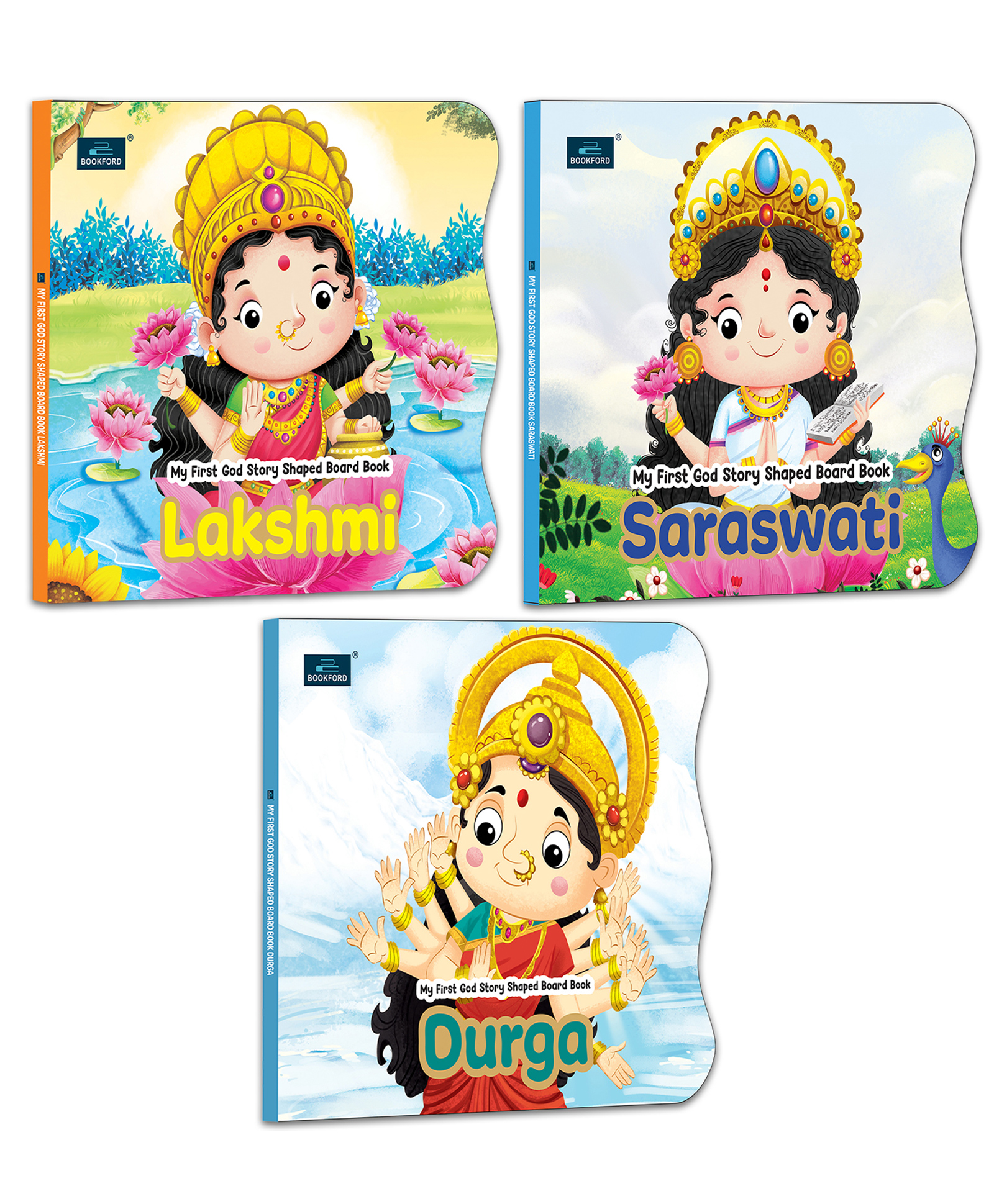 bookford publications My First Shaped God Board Book Illustrated Laxmi, Saraswati and Durga Hindu Mythology Story Book for Kids -(Indian Gods and Goddesses)-picture-25