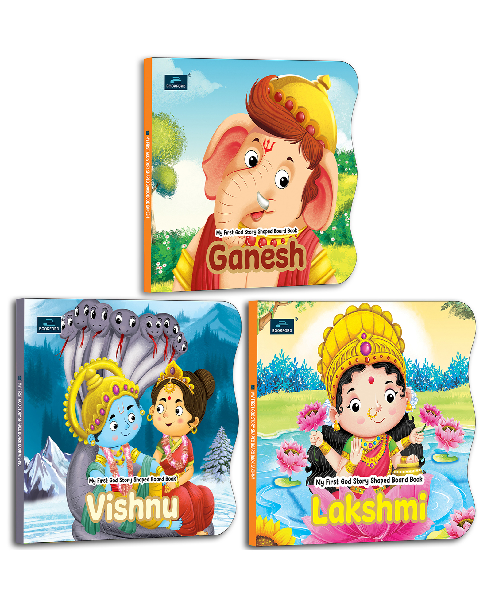 My First Shaped Board Book Ganesh, Vishnu and Lakshmi Hindu Gods Mythology Story Book for Kids - Age 2+ Yrs (Indian Gods and Goddesses)-image-8