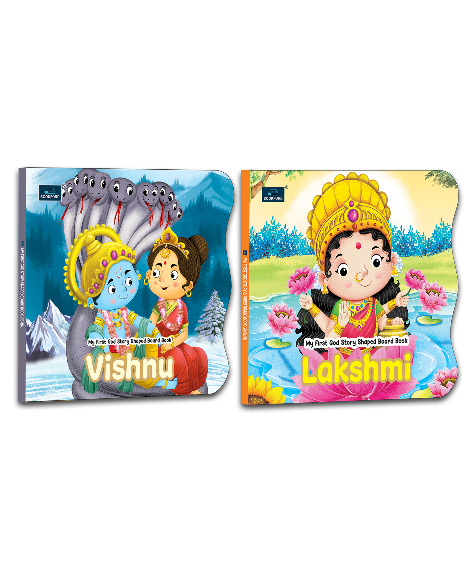 My First Shaped Board Book Lakshmi and Vishnu Hindu Gods Mythology Story Book for Kids -(Indian Gods and Goddesses)-image-4