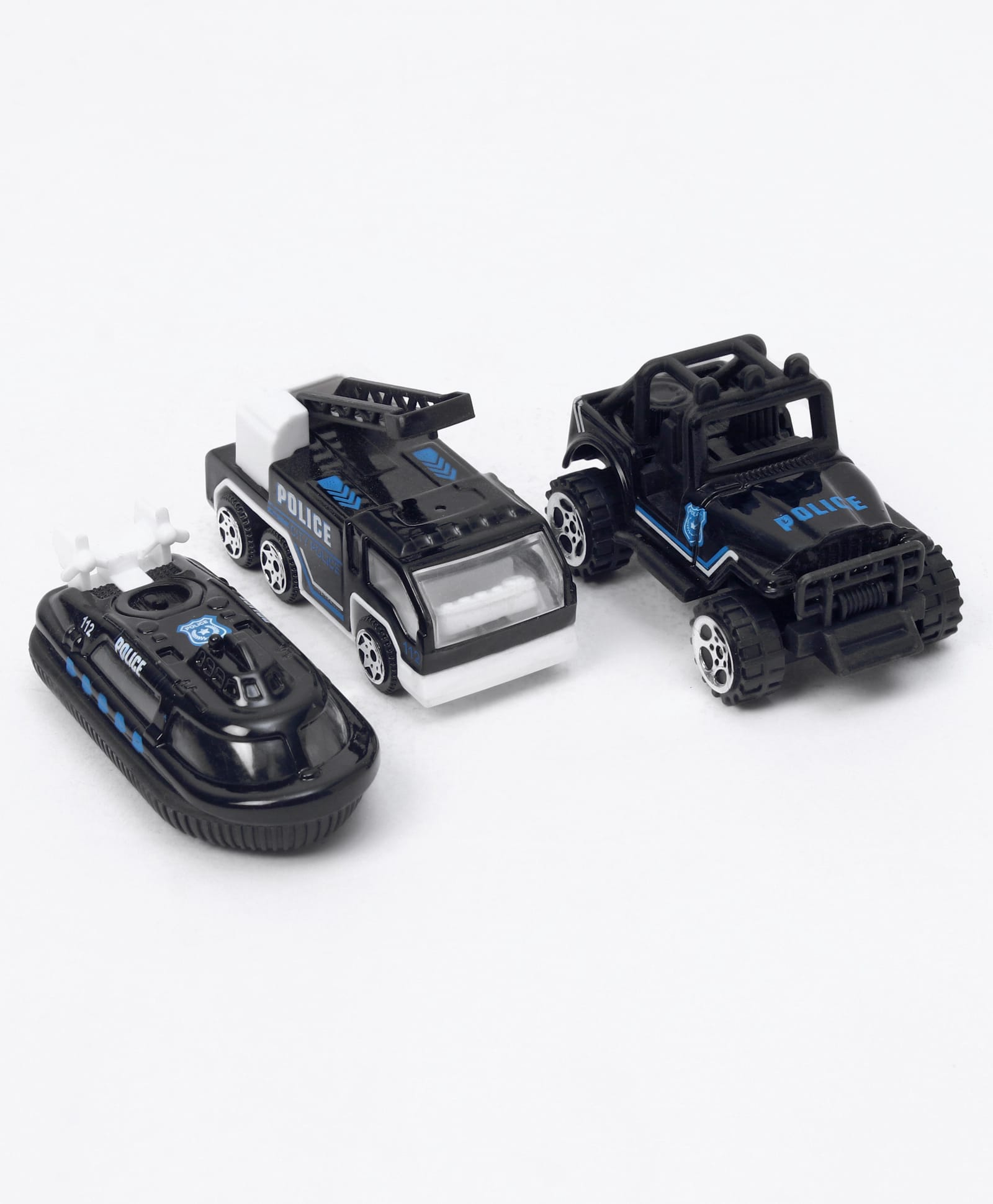 KIDS FUN Toys Die Cast Jeep Fire Tender Boat Fire Car Set of 3 - Black-picture-27