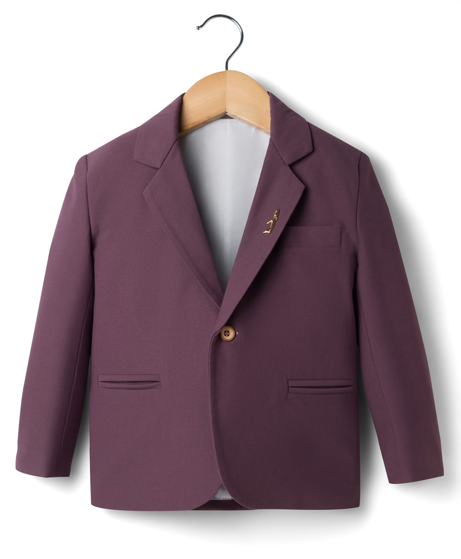 Rikidoos Cotton Woven Full Sleeves Solid Blazer - Purple-picture-37