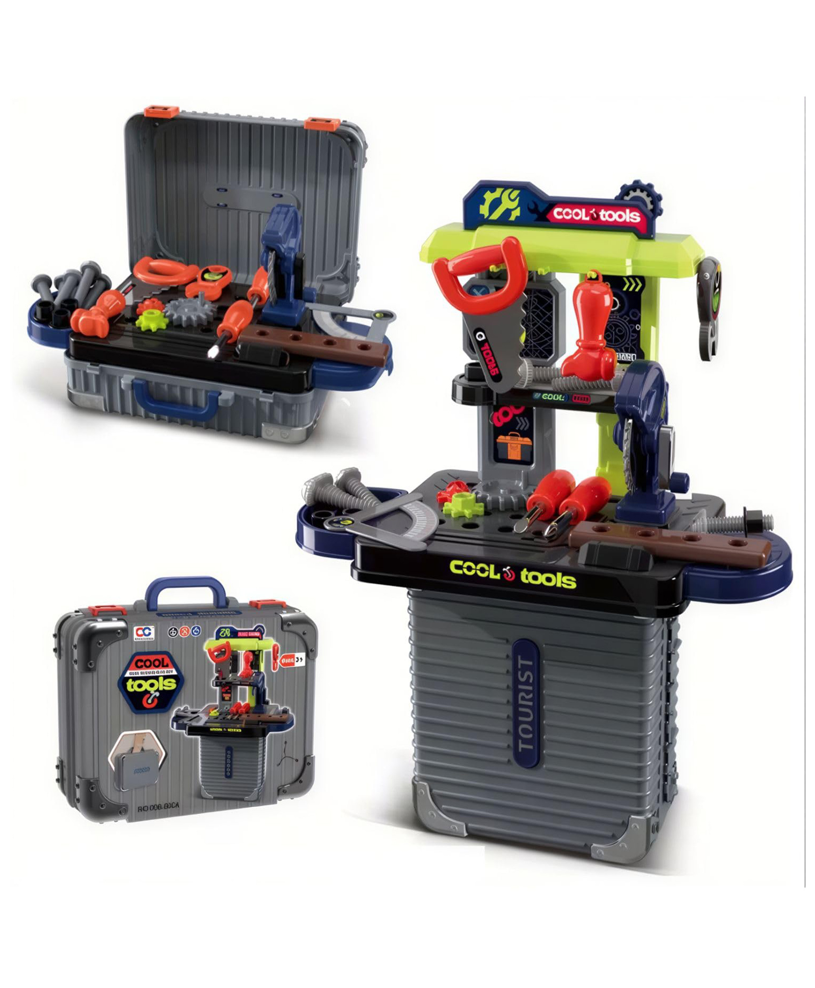 FunBlast Portable Engineer Tool Kit with Suitcase for Kids Pack of 30 Pcs (Multicolor)-image-2