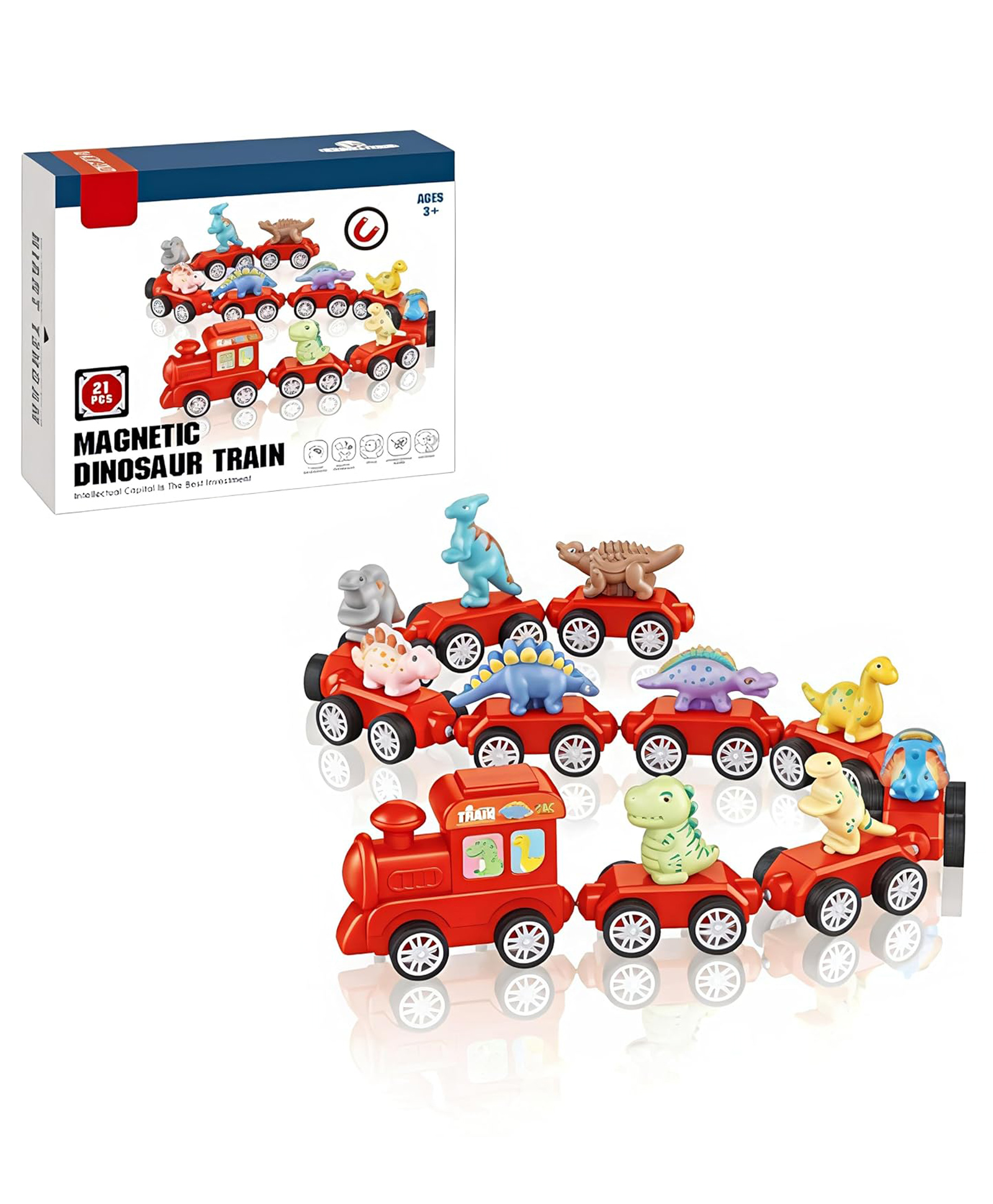 FunBlast Magnetic Digital Train with Colorful Dinosaur Figures Toy for Kids Pack of 21 Pc (Multicolor)-picture-14