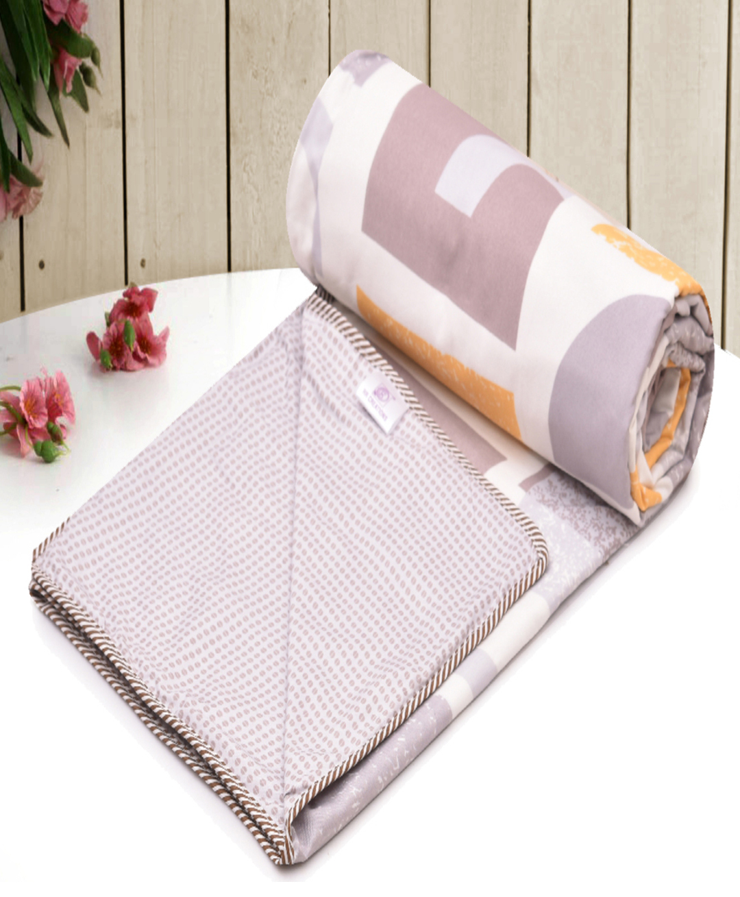 RRC Floral Microfiber Cotton Single Dohar - Multi-picture-12
