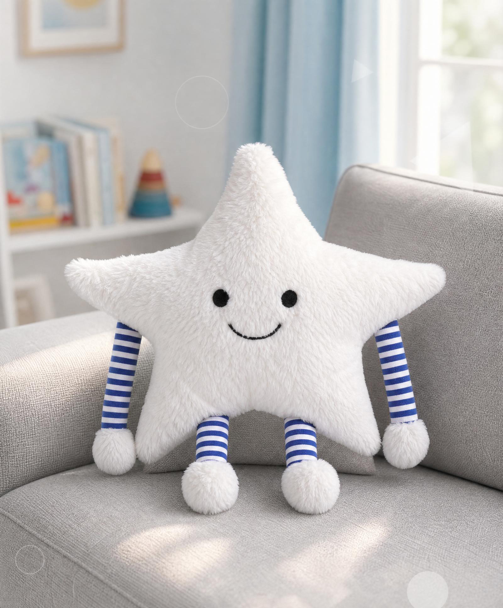 Play Nation Star Plush Pillow Ultra-Soft Cuddly Star Cushion Toy Fluffy Plush Comfort Pillow for Kids Huggable Snuggle Toy for Sleep & Play Car & Nursery Decor Lightweight & Cozy Kids & Toddlers.-image-42