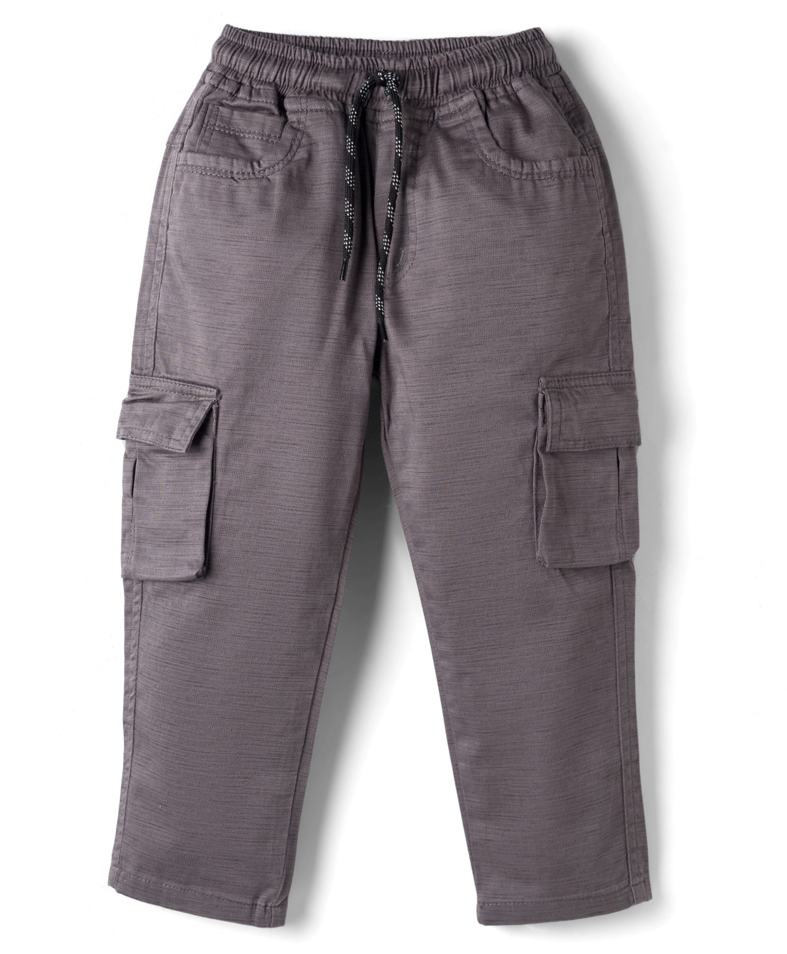 Rikidoos Cotton Woven Full Length Solid Cargo Pant - Grey-picture-10