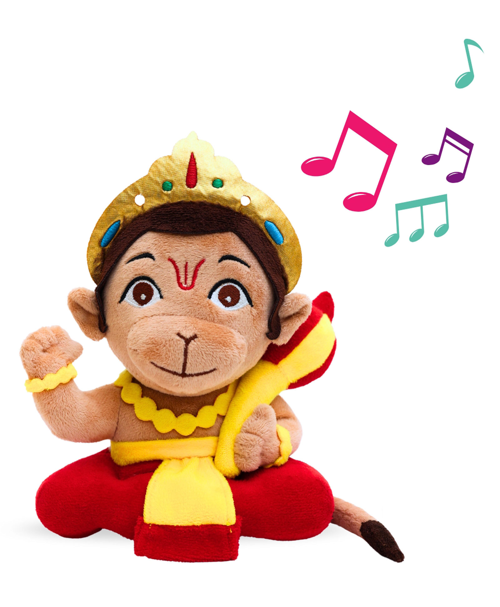 Panda's Box Height 20 cm Mantra Chanting Baby Hanuman Interactive Musical Soft Stuffed Plush Toy Non-Toxic, Safe Best Birthday Gift For Newborn Kids Small-image-42
