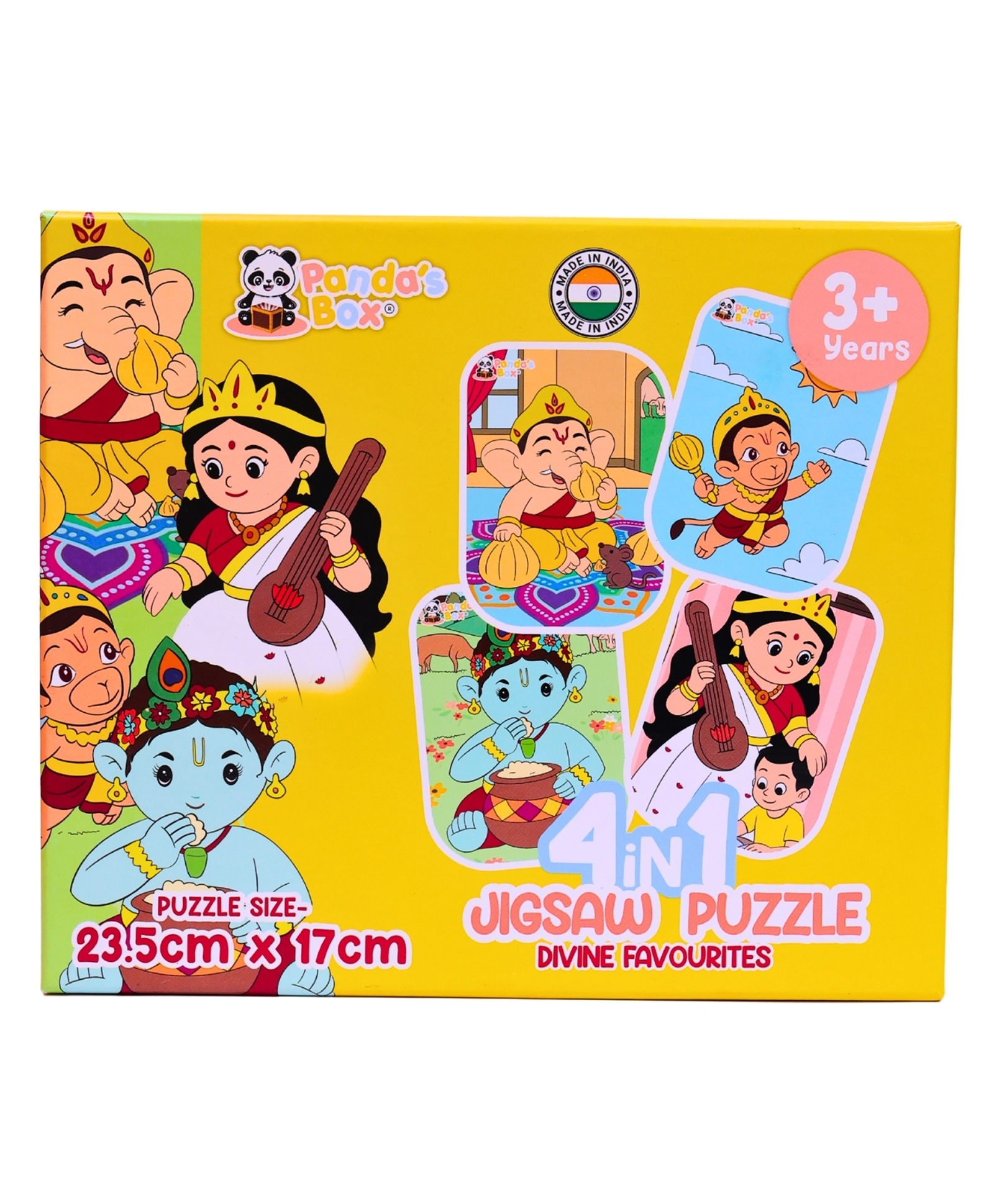 Panda's Box Jigsaw Puzzle Set - 4 In 1 | Divine Favourites| Hand-Eye Coordination Game| Enhances Problem-Solving Skills - Multicolor-image-21
