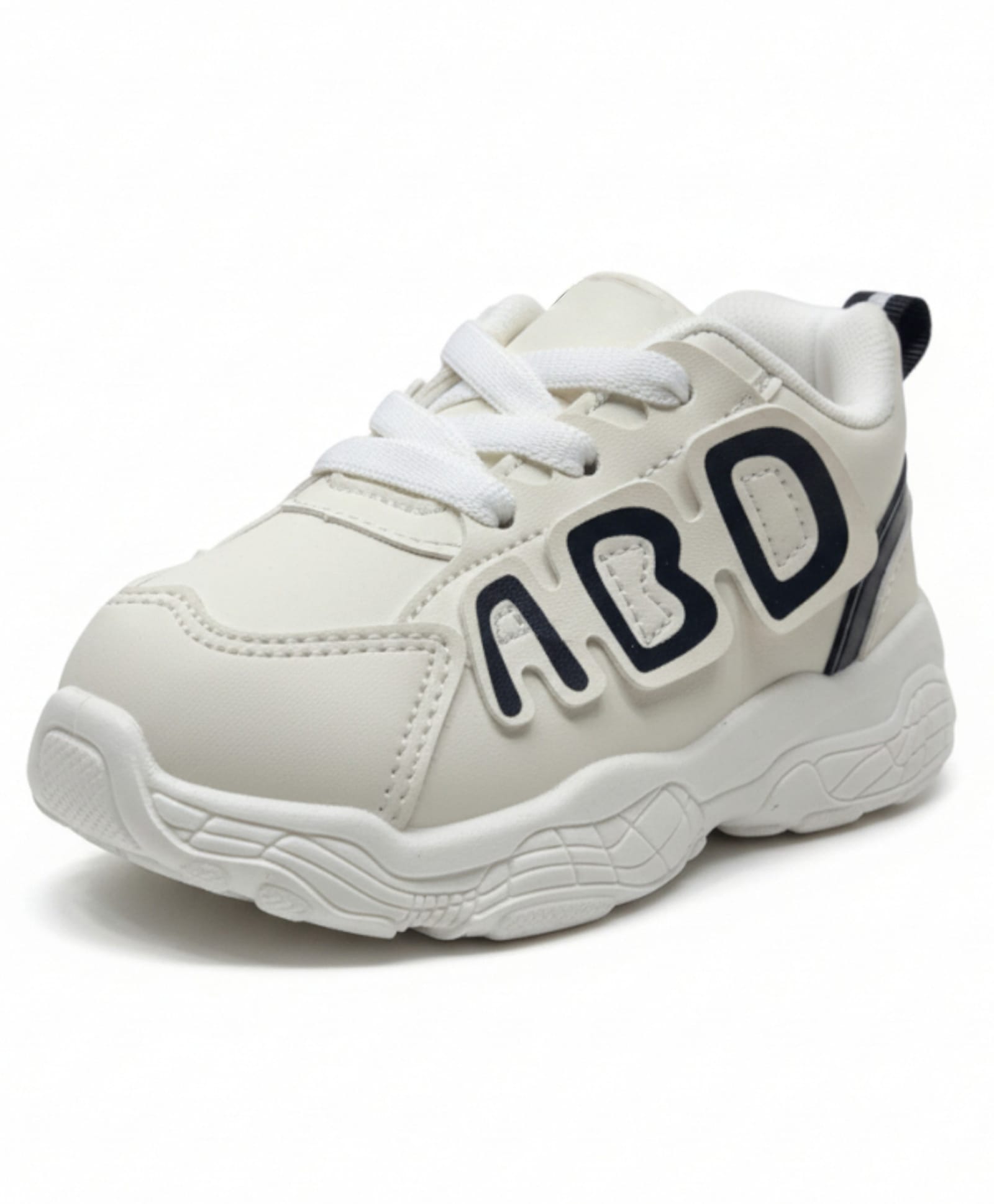Lil Lollipop Alphabet Applique Detailed Lace Up Shoes - White-picture-39