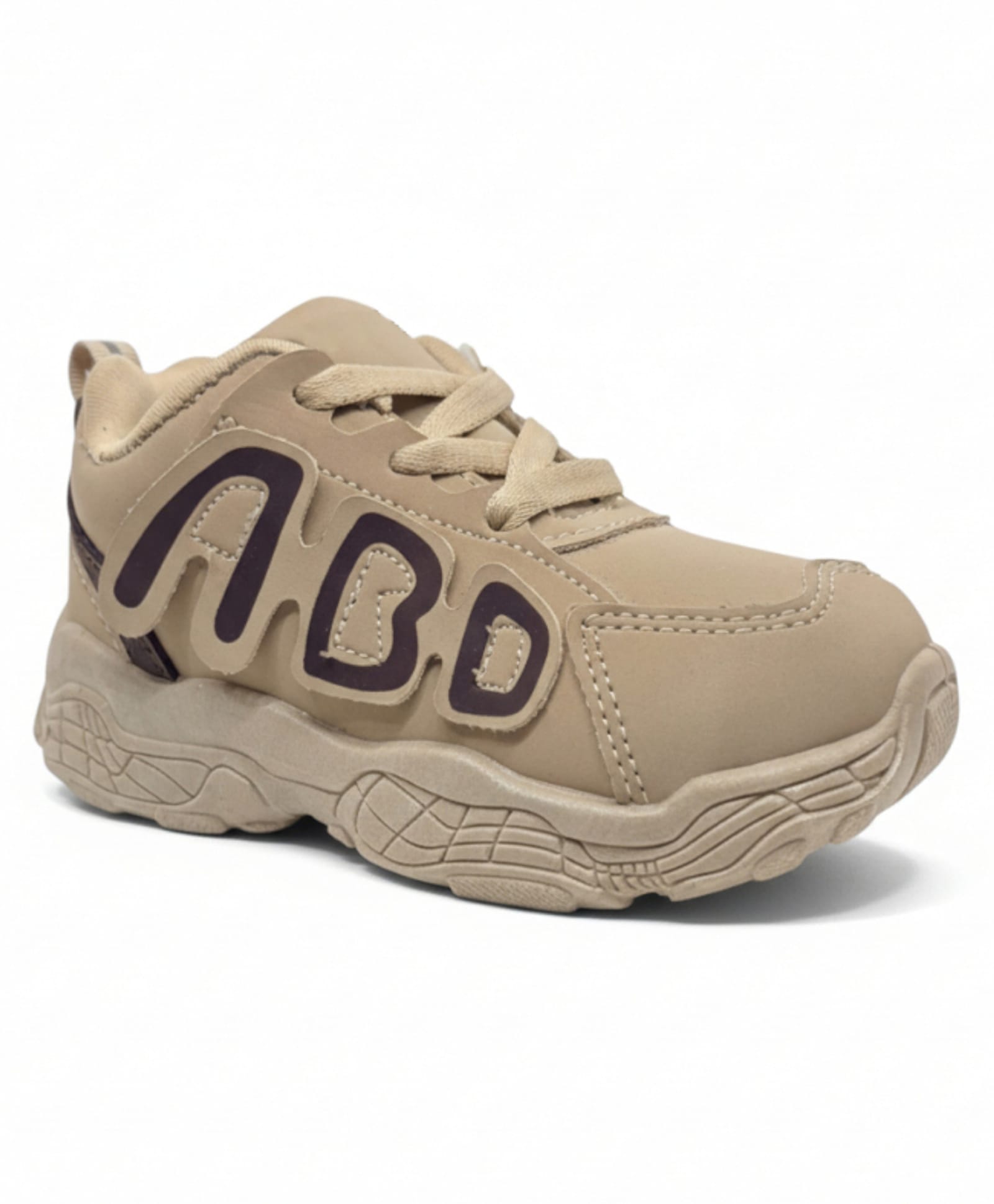 Lil Lollipop Alphabet Applique Detailed Lace Up Shoes - Brown-picture-16