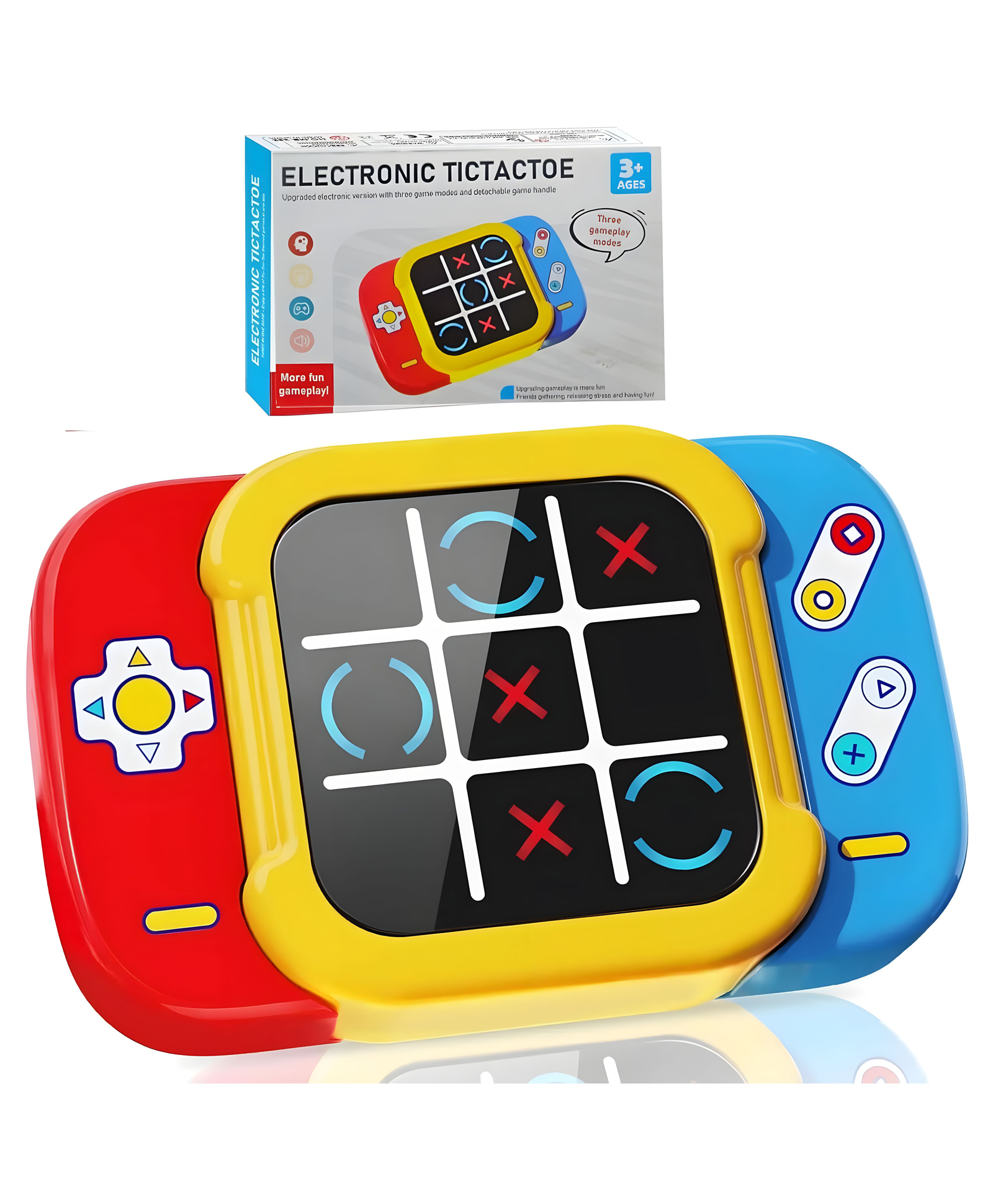 YAMAMA 2 in 1 Electronic Tic Tac Toe Game Toys For Kids & Adults, Electronic Combat XO Chess Handheld Puzzle Game Machine Toy, Handheld Educational Brain Training Toy for Kids & Adults - Multicolor-image-34