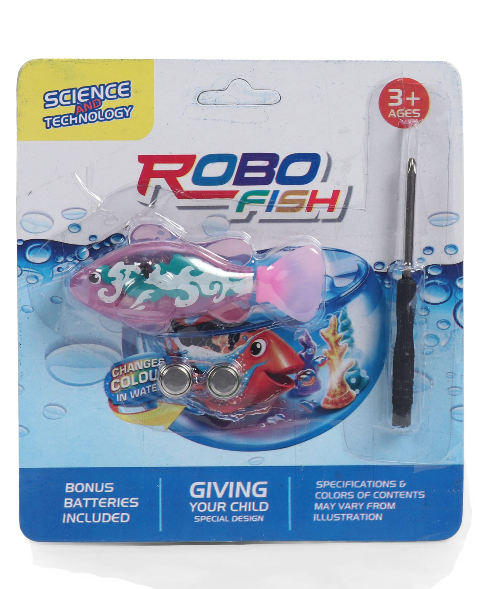 Robotic Colour Changing Swimming Fish Toy| Interactive Water Play & Aquarium Toy| Realistic Swimming Motion| LED Color-Changing Lights - Pink-image-1