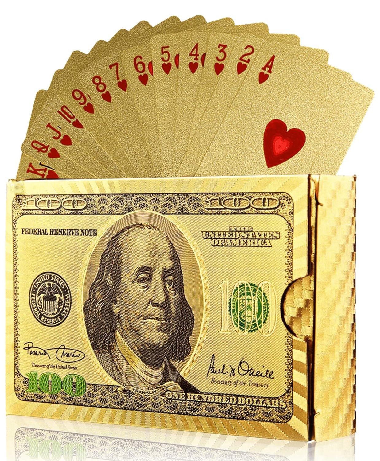 FunBlast Gold Deck of Waterproof Flexible PVC Plastic Poker Cards Pack of 52 Cards - Golden-image-40