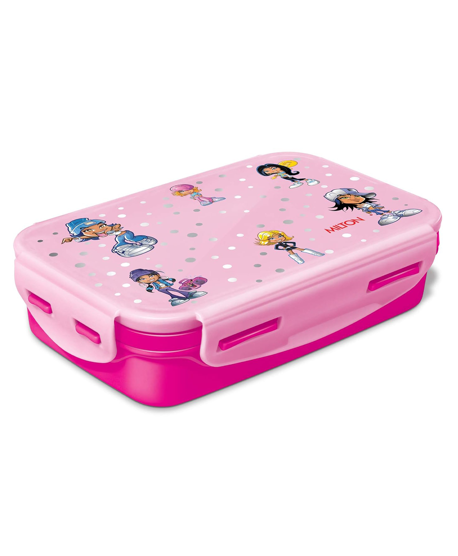 MILTON Steely Deluxe Mini Tiffin Box Steel Insulated Inner Stainless Steel Containers with Clip Lock Lid, 400ml, Airtight Leakproof Kids Lunch Box, for School, Picnic, Dark Pink-image-30