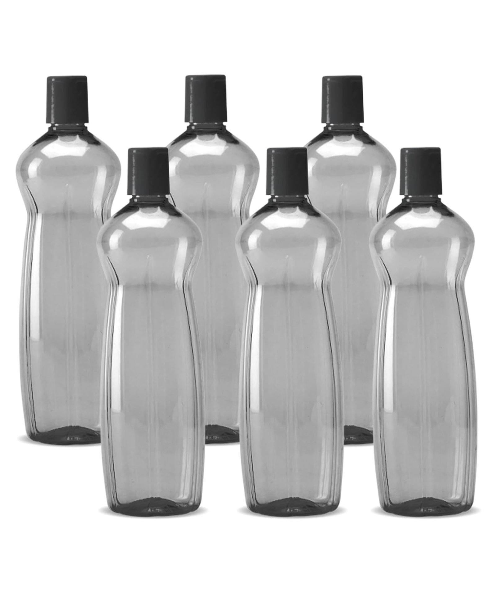 MILTON Pacific Pack of 6 Water Bottles, 1 Litre Each, Reusable Plastic Fridge Bottle Set, BPA Free and Leak Proof Bottles for Travel, Work, Grey-image-39