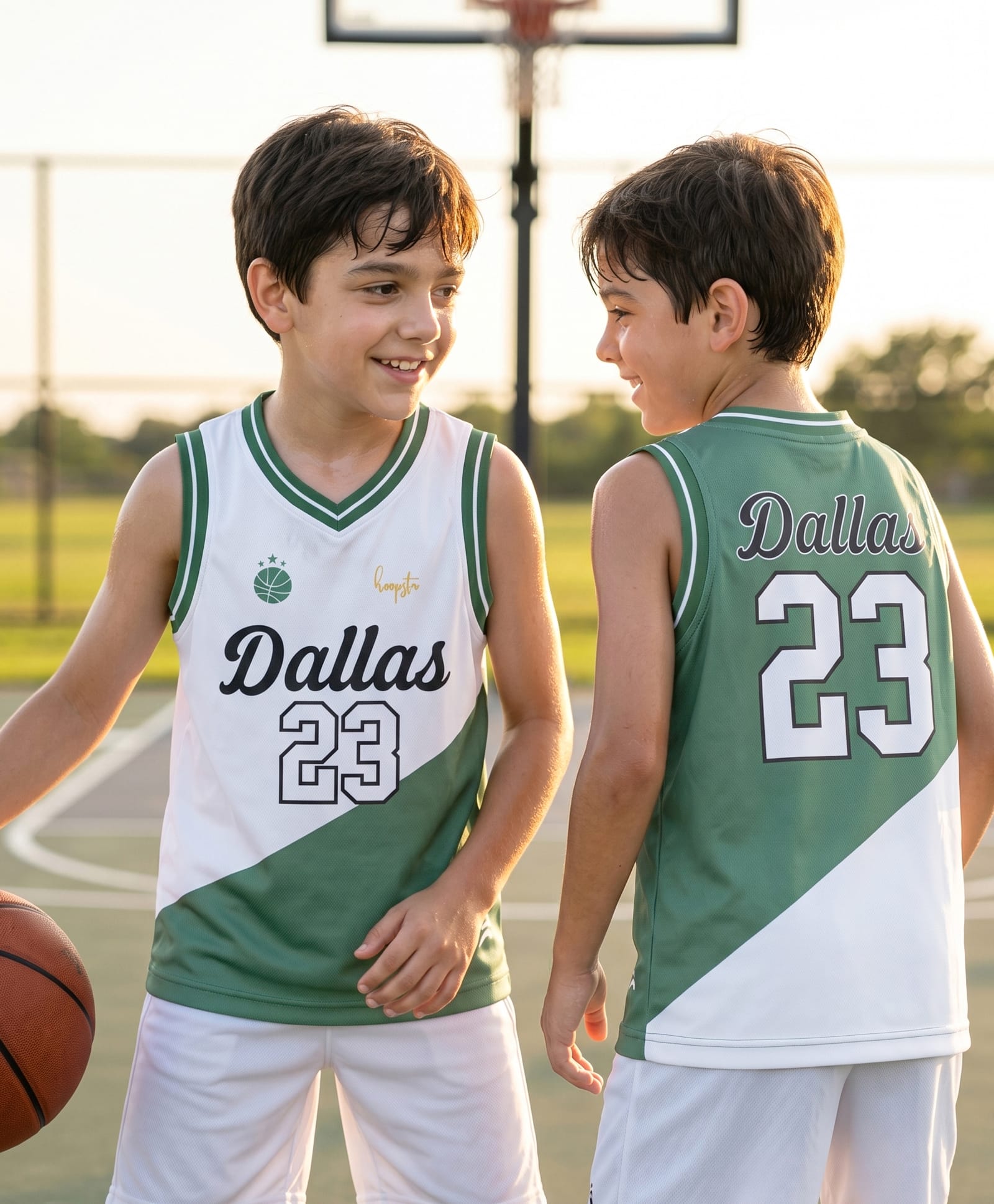 Pine Active Sleeveless Knit Sports T-Shirt with Front & Back Print - White & Green-picture-26
