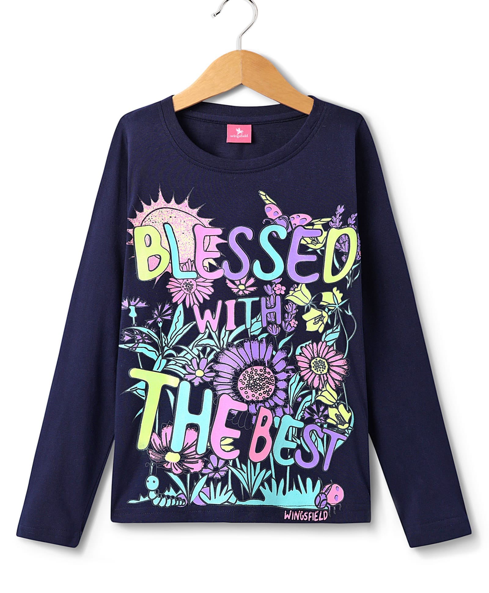 Wingsfield Half Sleeves Floral Printed Top - Navy Blue-picture-28