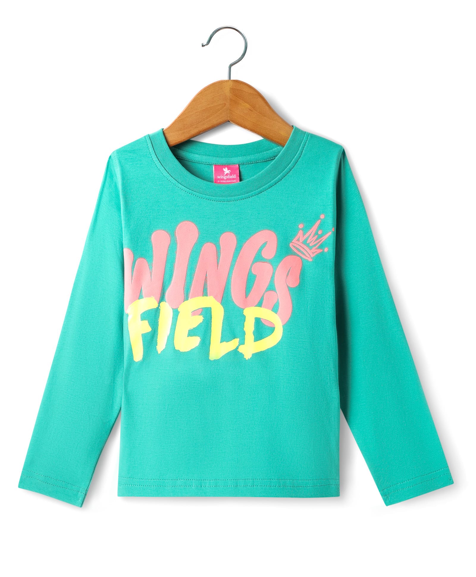 Wingsfield Full Sleeves Brand Name Printed Top - Green-picture-27