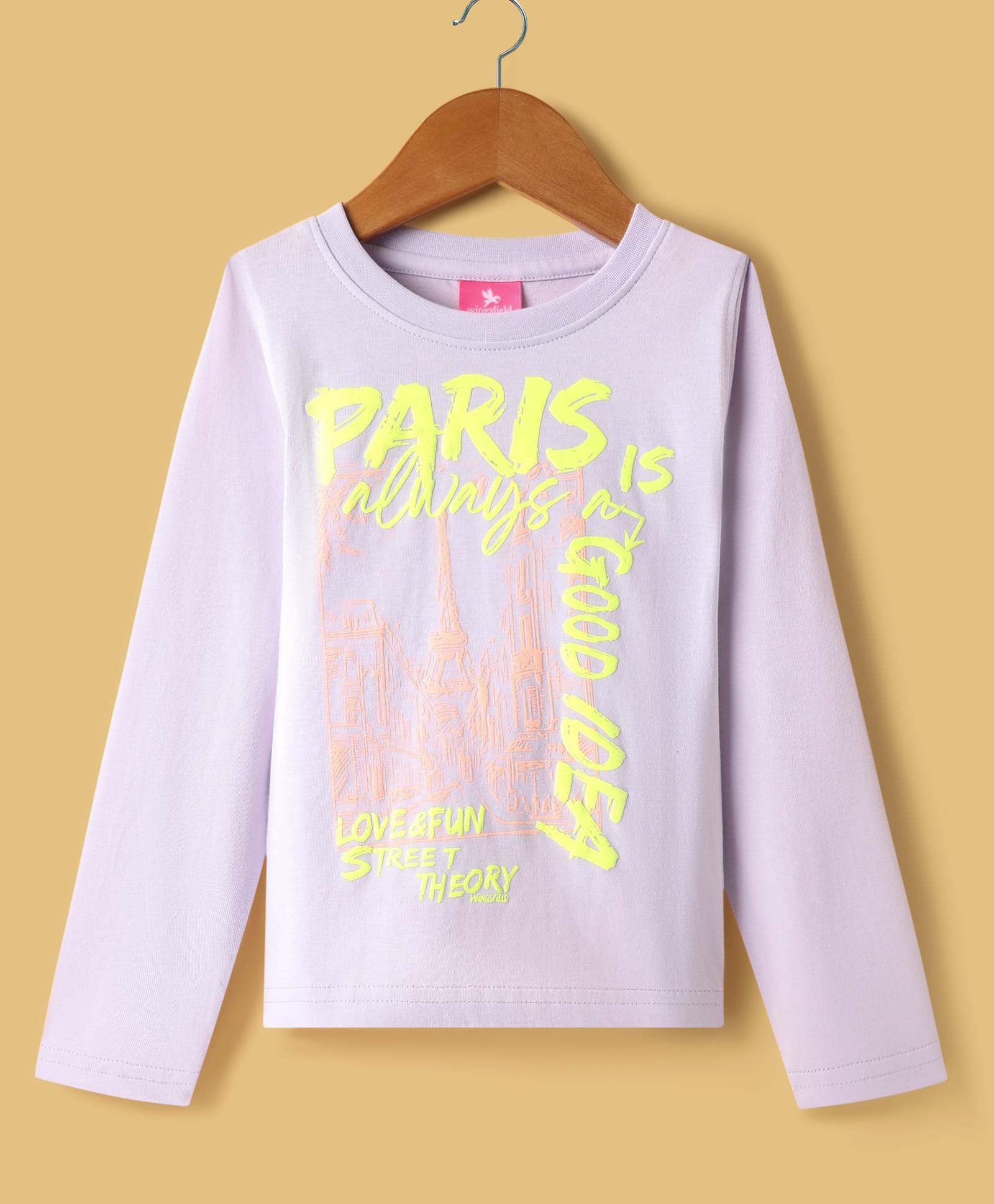 Wingsfield Full Sleeves Paris Theme Printed Top - Lilac-picture-18
