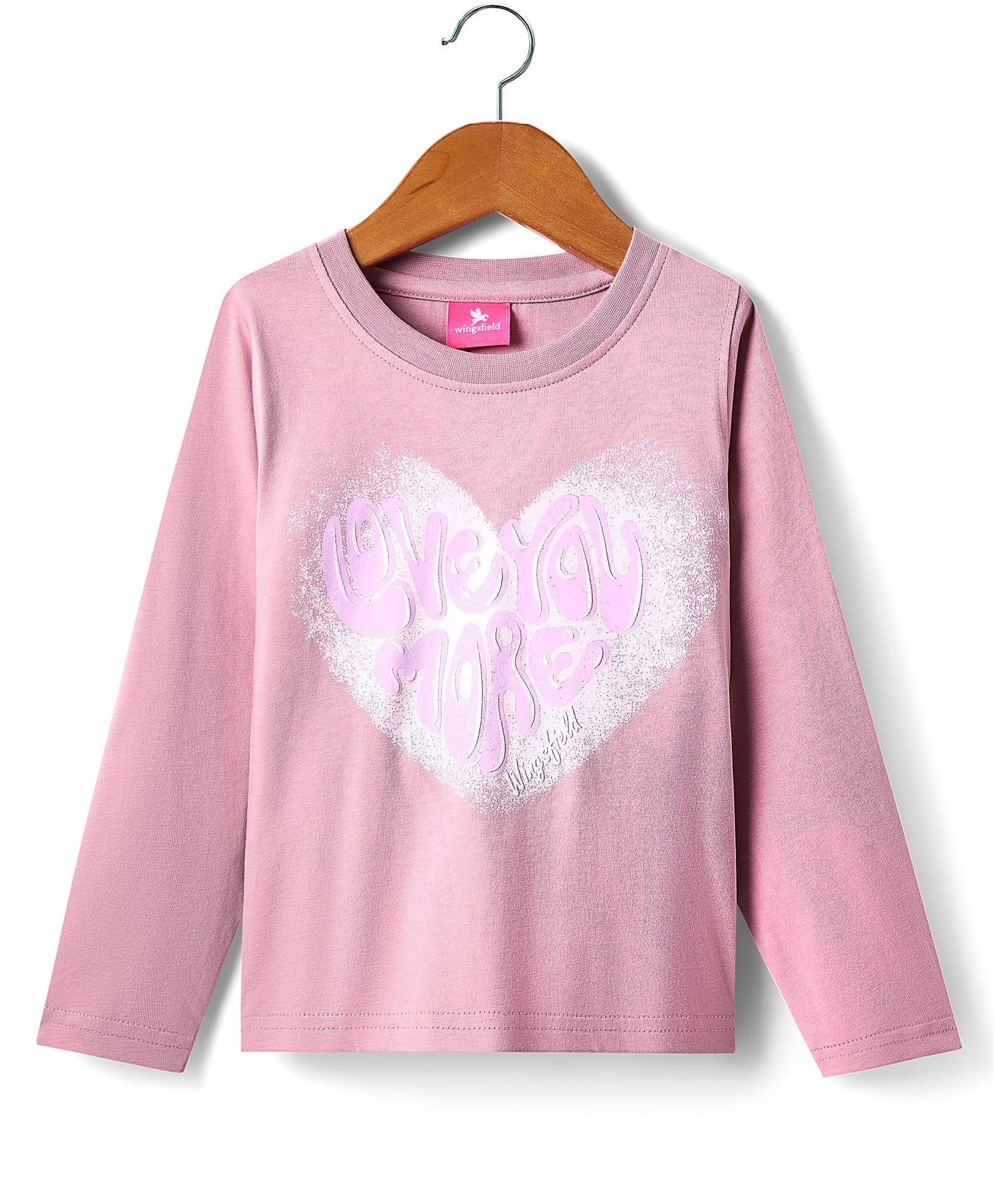 Wingsfield Full Sleeves Heart Printed Top - Clay-picture-17