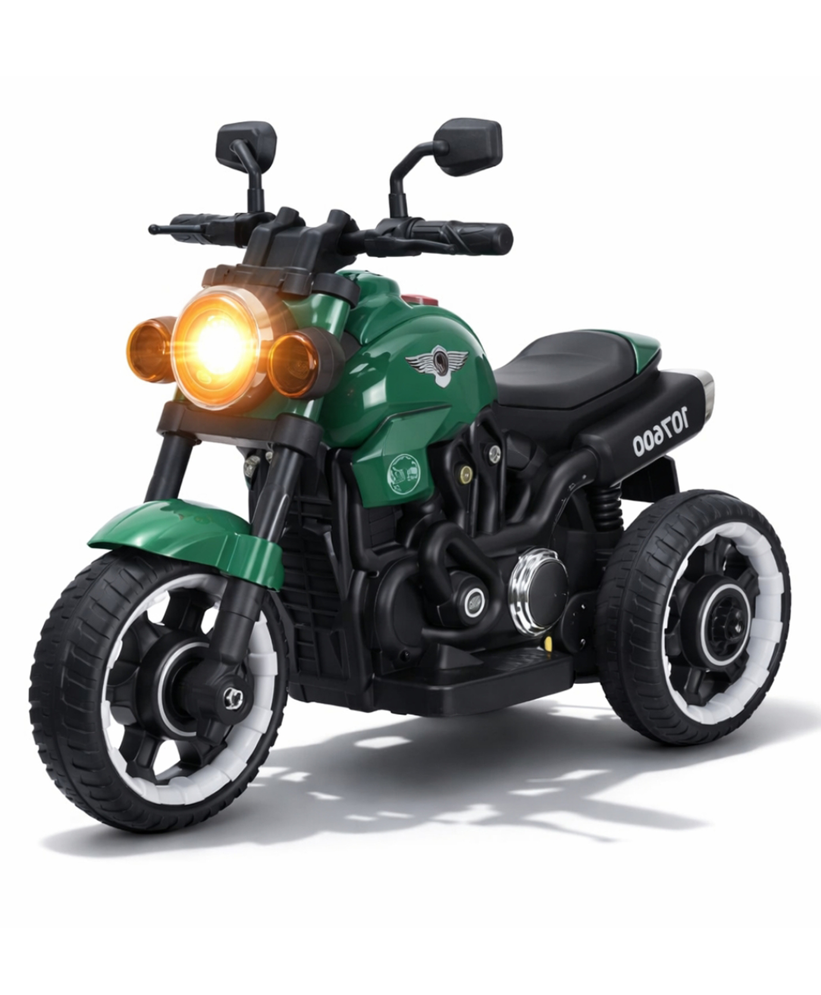 Ayaan Toys Battery Operated Ride On Bike with Music and Lights - Green-image-31