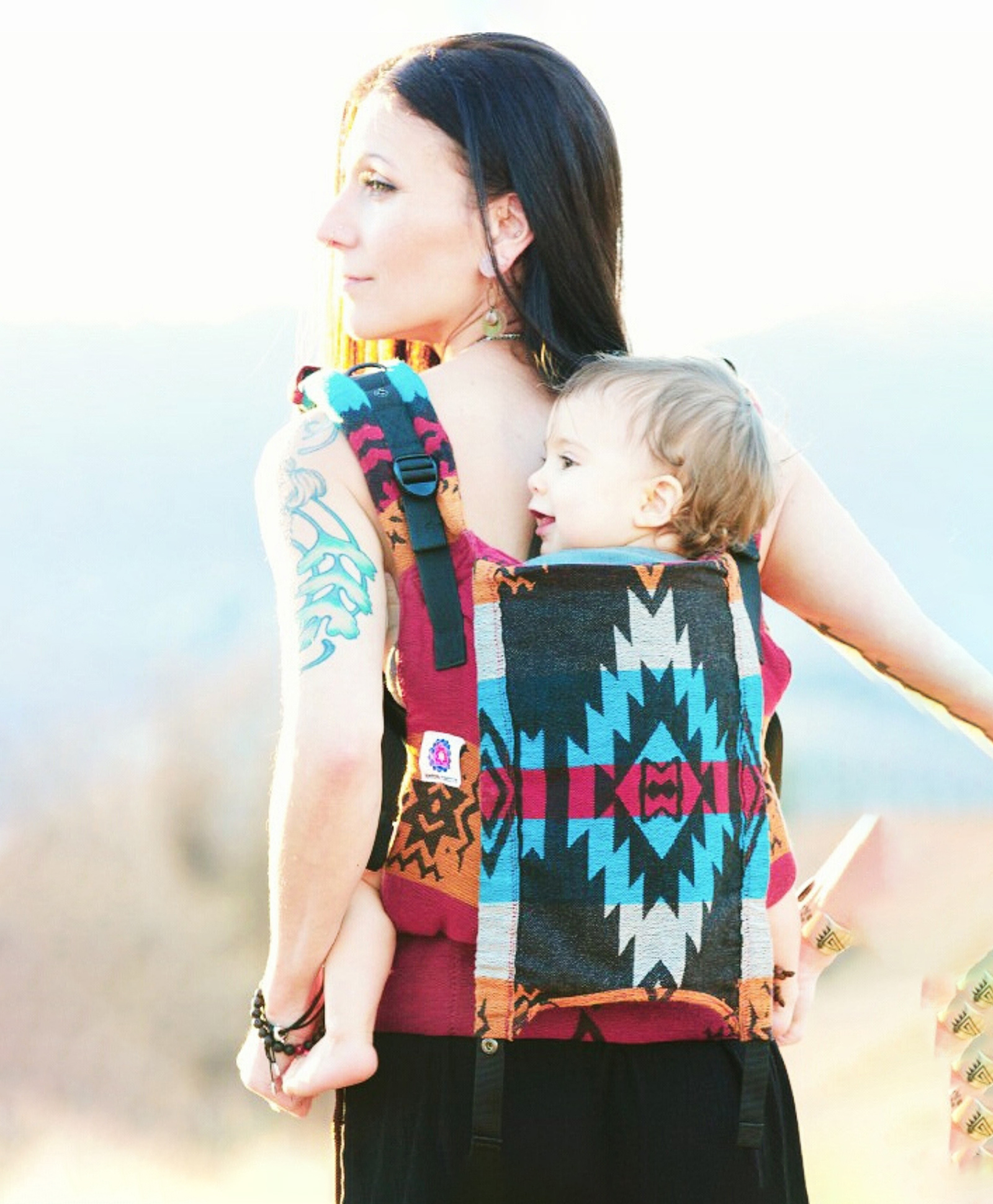 Almitra Tattva Auronee Yoga Baby Carrier Kullu Collection - Dark Red-image-18