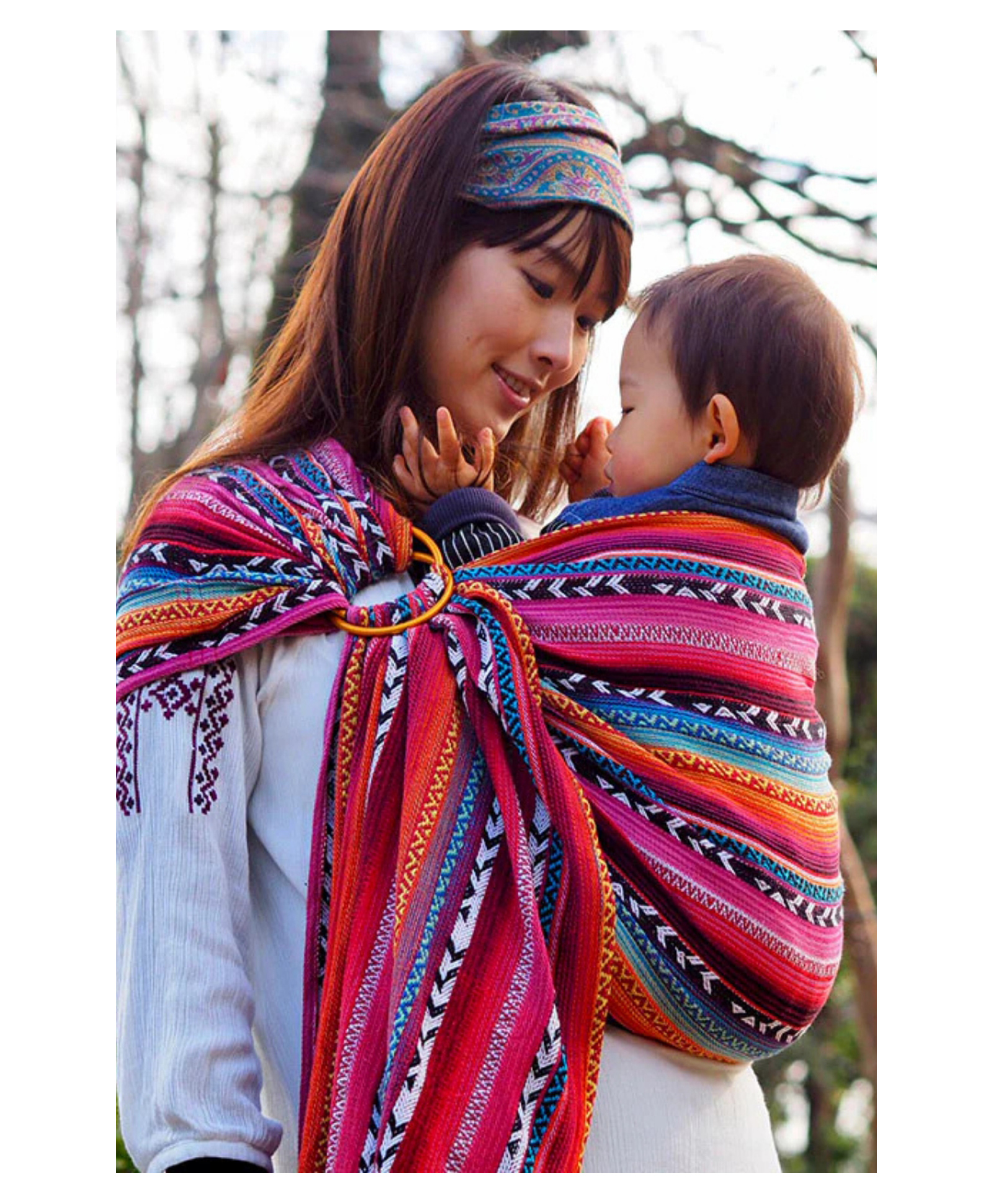 Almitra Tattva Larona Wrap Converted Ring Sling - Bohemian Collection - Pink-image-48
