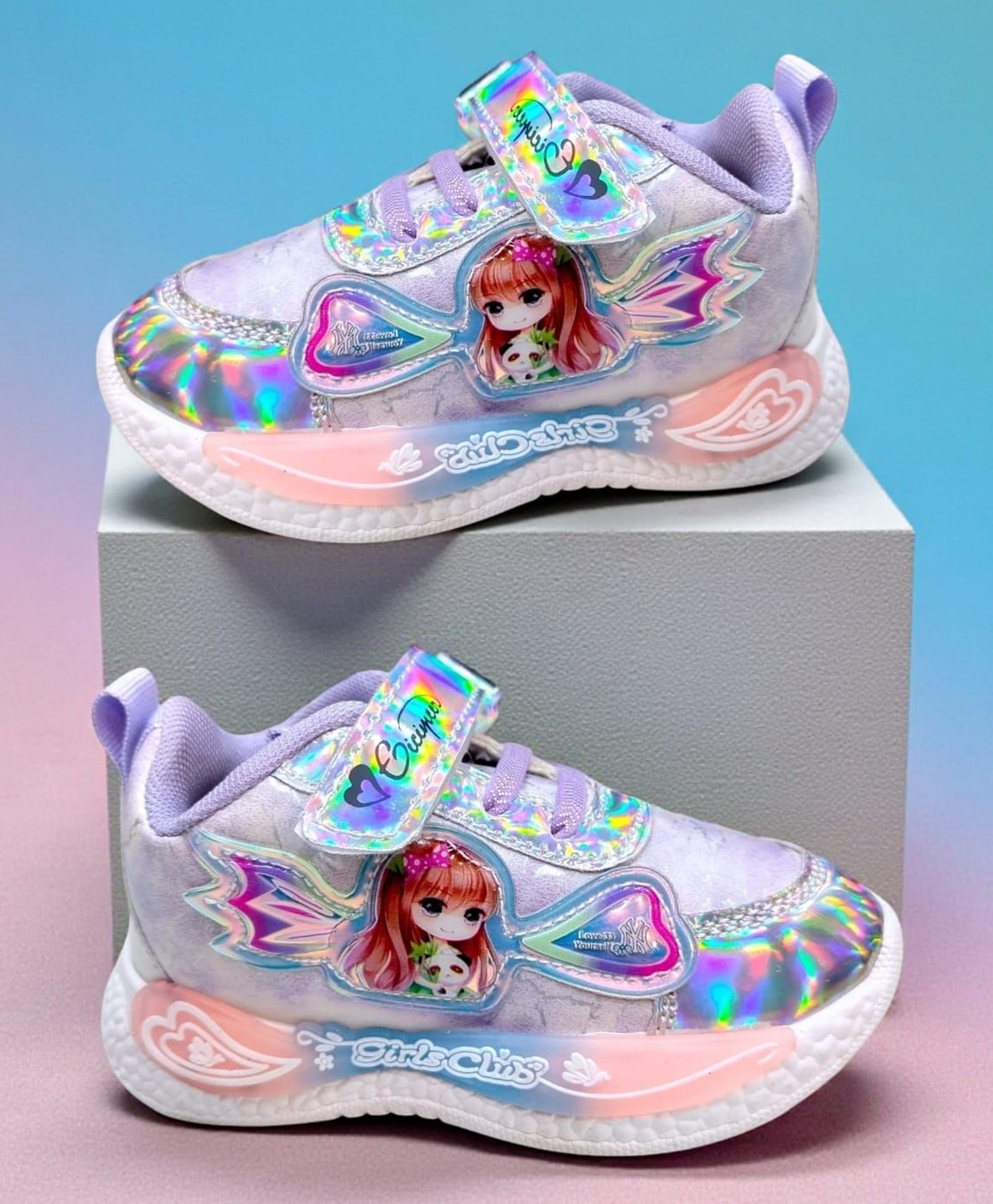 Binos Fairy Applique Detailed Velcro Closure Shoes - Purple