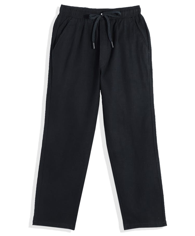 CAVIO Cotton Blend Woven Solid Pants - Navy Blue-picture-17