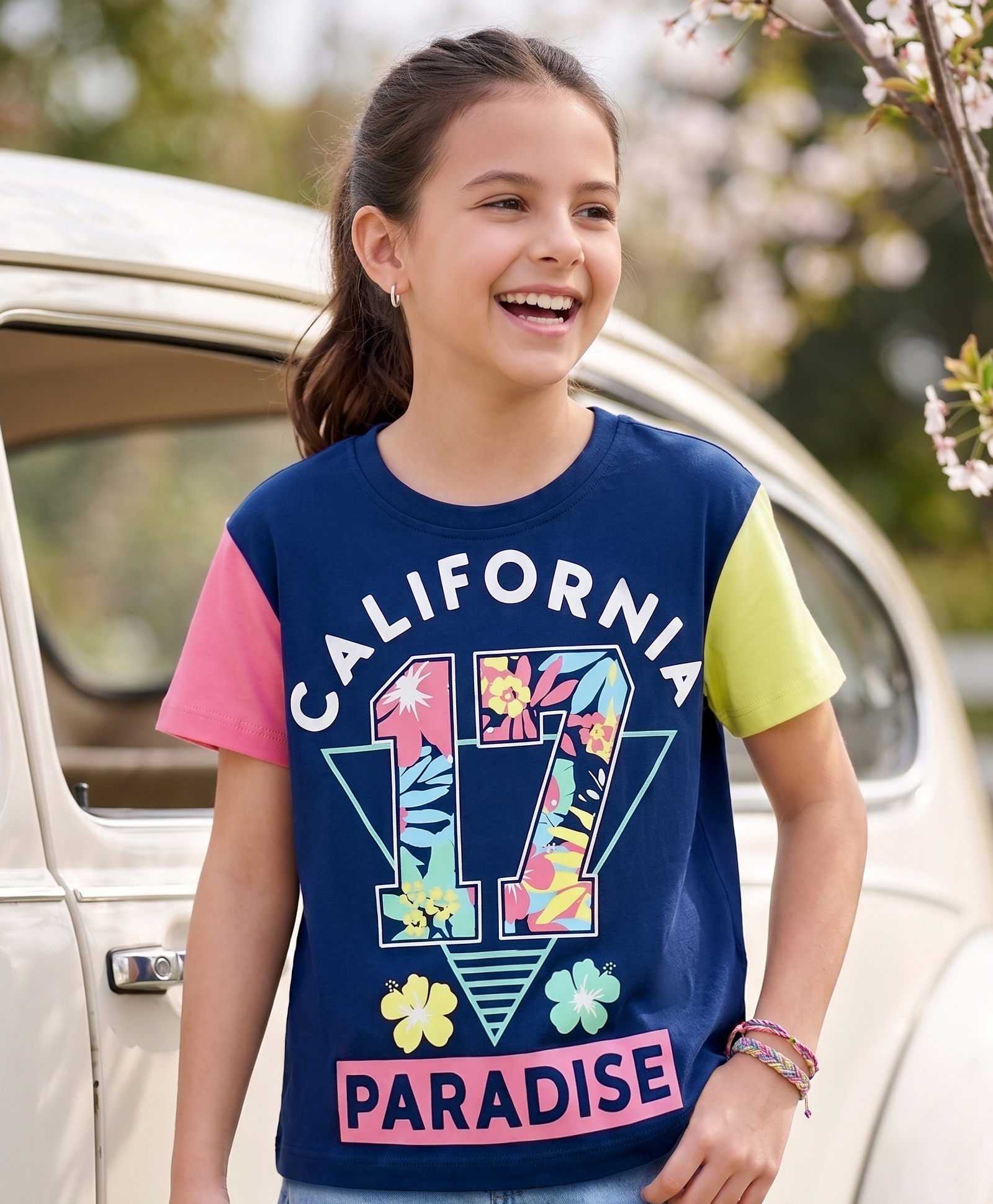 Pine Kids Cotton Knit T-Shirts Graphic Print Round Neck Half Sleeves Multi Color 6-7 Years-image-41