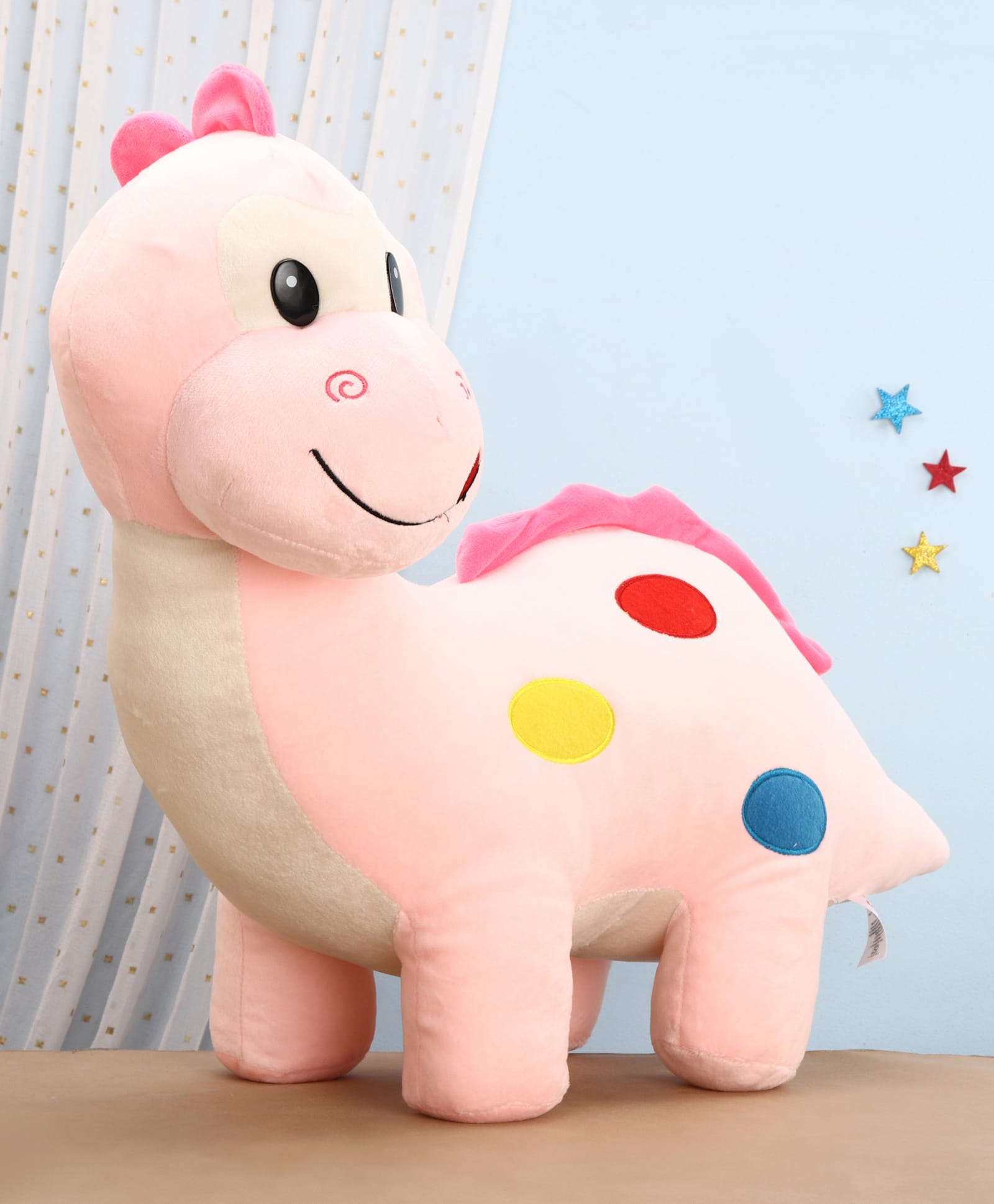 FUNZOO 70 cm Baby Dino Soft Plush Stuffed Toy - Pink-image-5