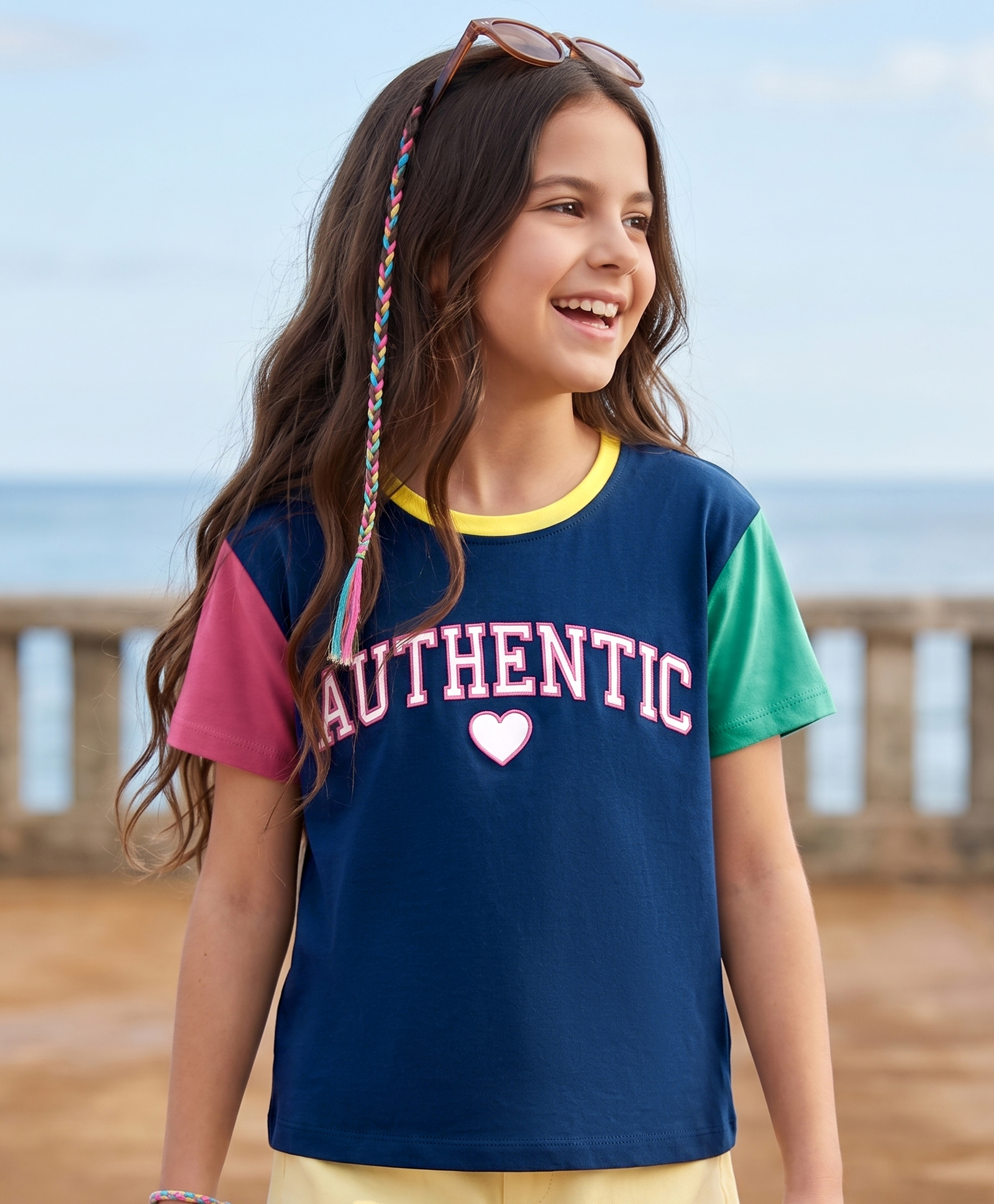 Pine Kids Cotton Knit T-Shirts with Graphic Print Round Neck Half Sleeves Multi Color 7-8 Years-image-26