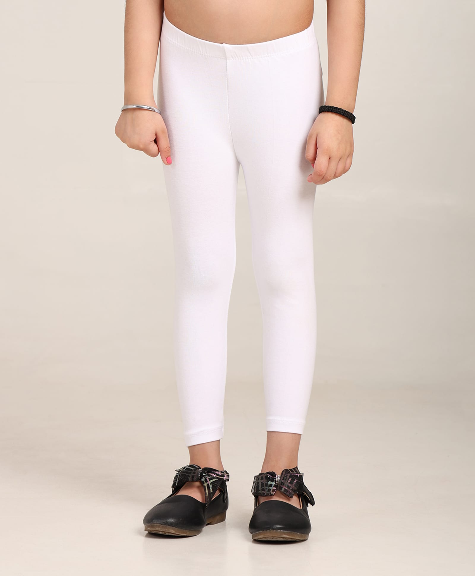Robinbosky Cotton Elastane Knit Solid Leggings - White-picture-12