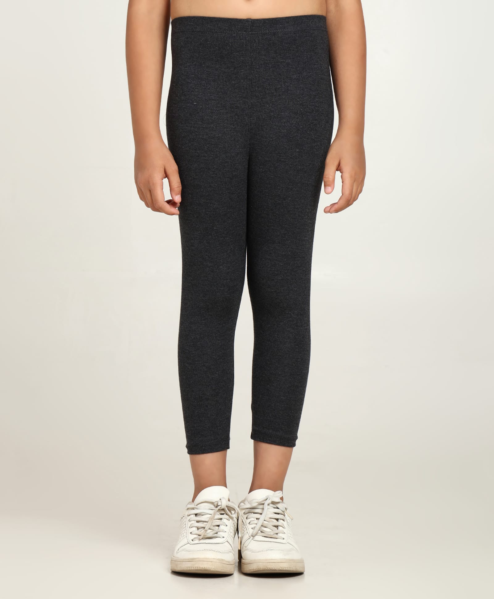 Robinbosky Cotton Elastane Knit Solid Leggings - Antra Melange-picture-24