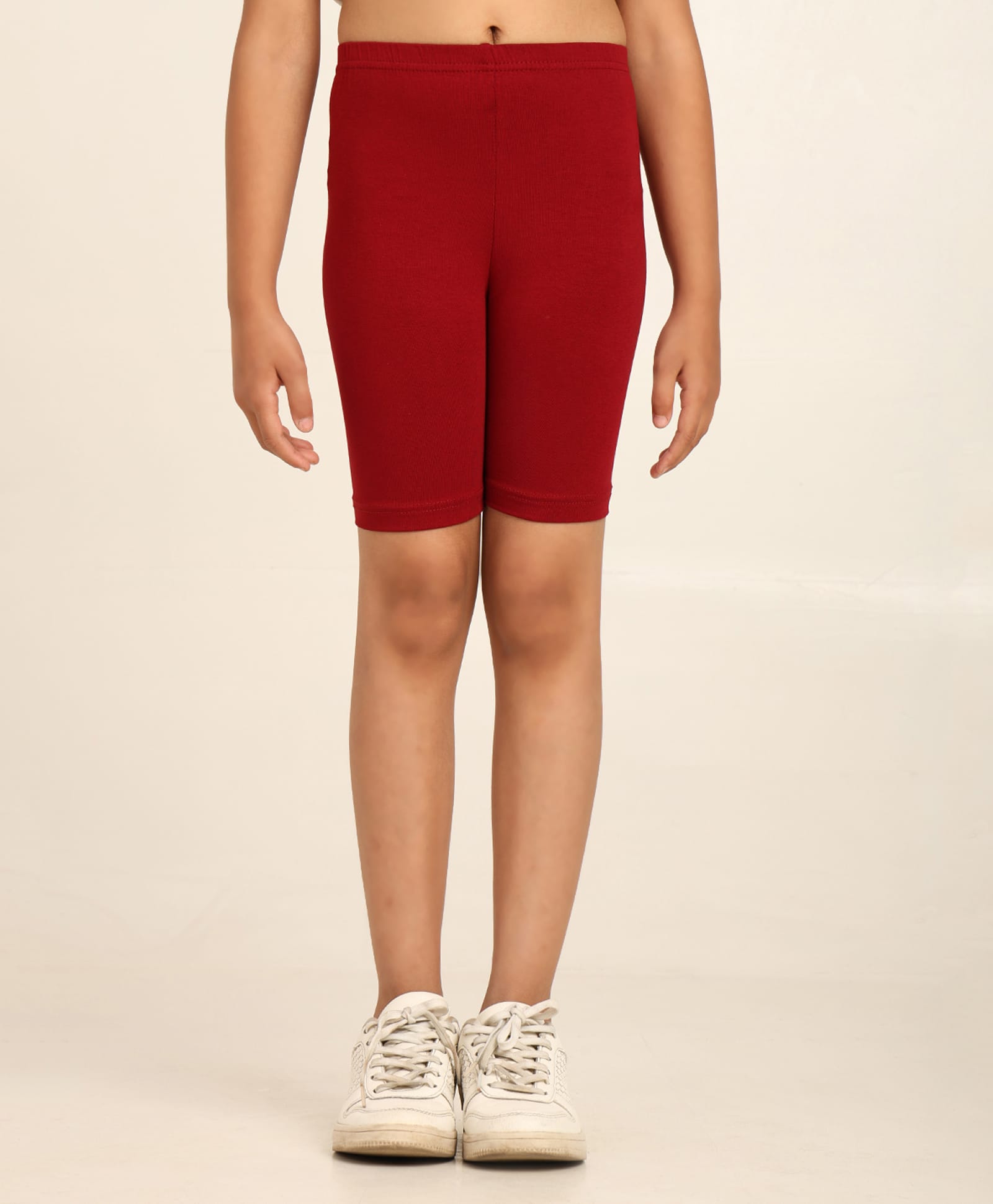 Robinbosky Cotton Elastane Knit Solid Short Tights - Maroon-picture-10